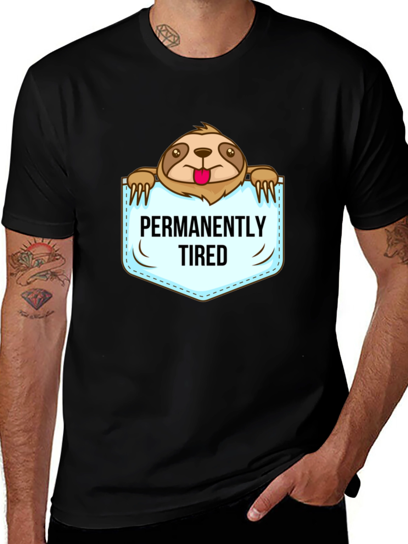 Variant 28 of Permanently Tired Sloth Graphic T-Shirt