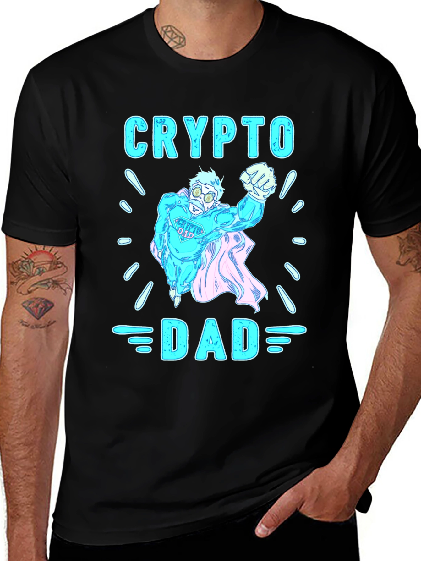 Crypto Dad T-Shirt - Superhero Design