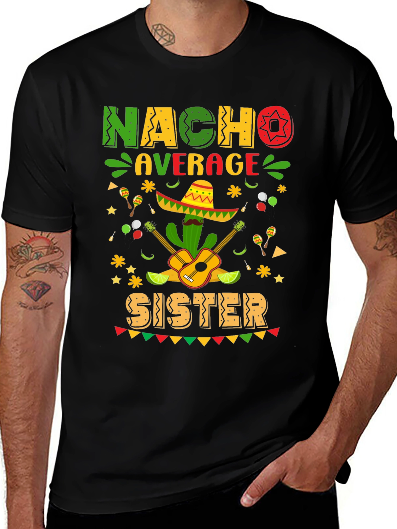 Variant 4 of Nacho Average Sister Graphic T-Shirt