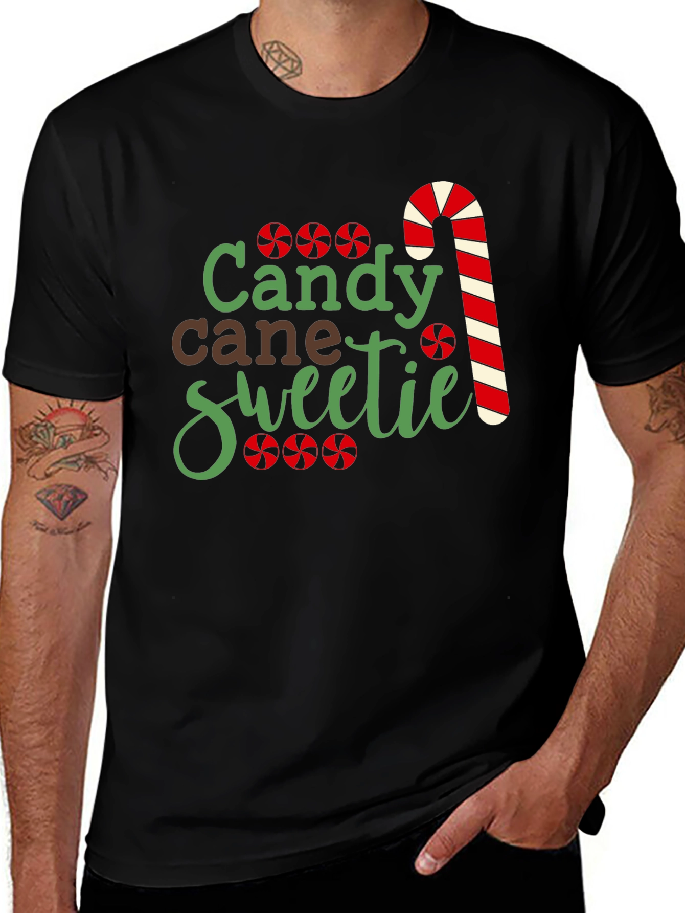 Variant 20 of Candy Cane Sweetie Graphic Tee - Holiday Shirt