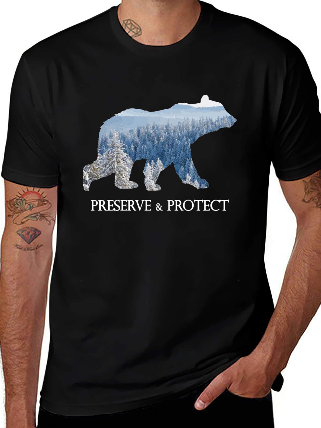 Variant 13 of Preserve & Protect Bear Graphic Tee
