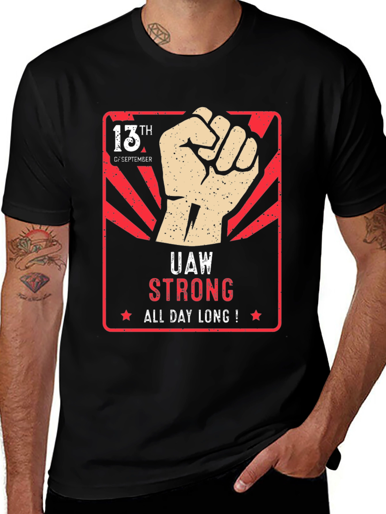 UAW Strong Graphic Tee - Solidarity & Labor Support T-Shirt