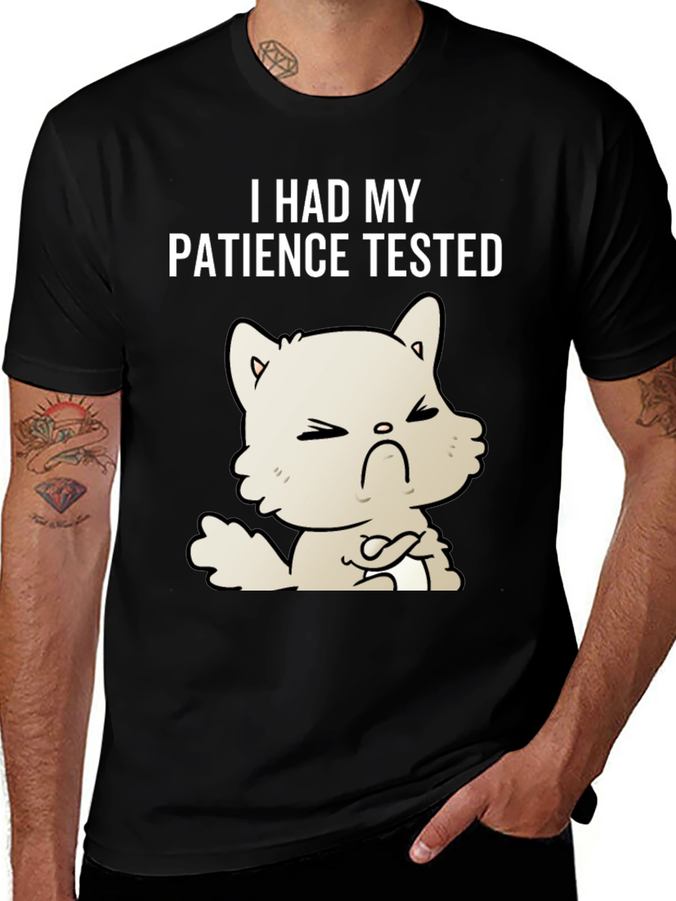 Funny Patience Tested Grumpy Cat T-Shirt