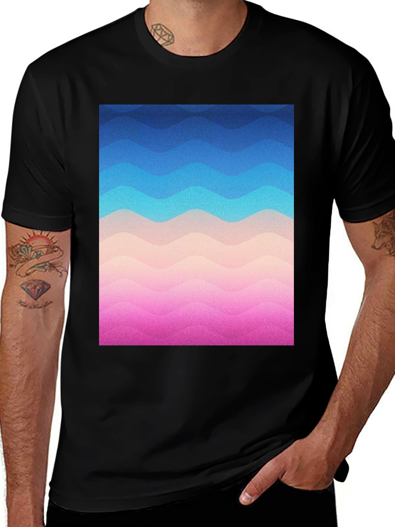 Variant 22 of Wavy Gradient T-Shirt
