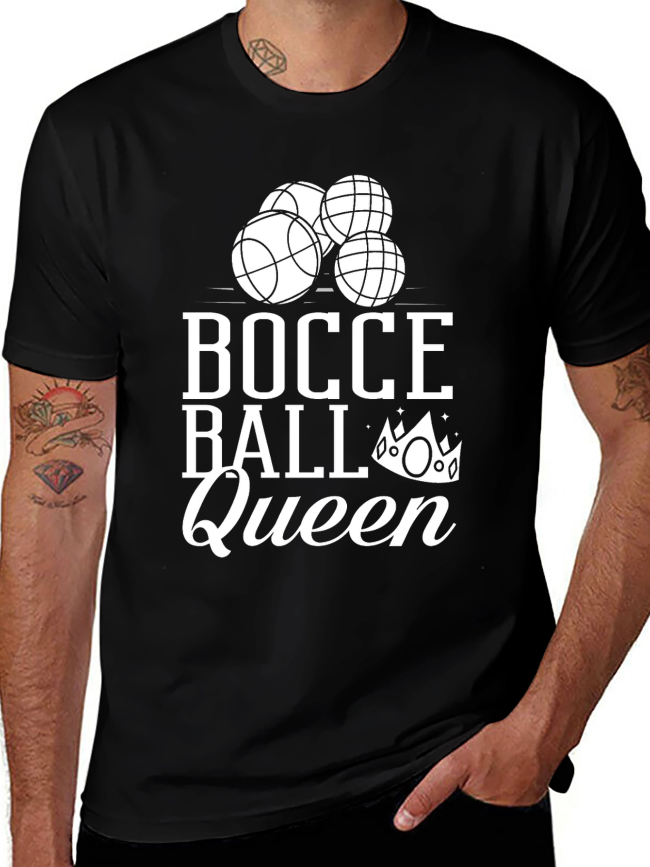 Variant 11 of Bocce Ball Queen Graphic T-Shirt