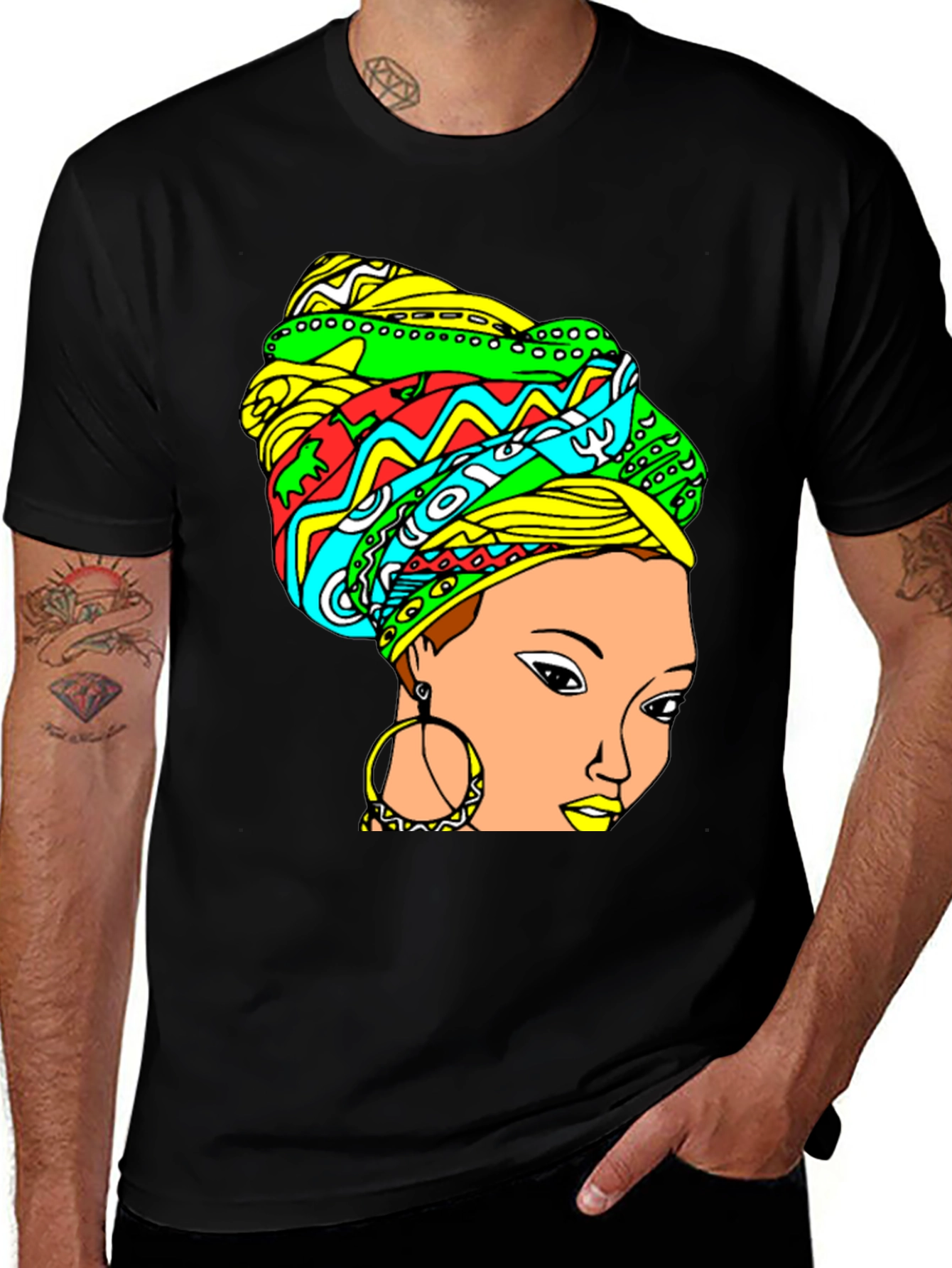 Variant 19 of Vibrant Headwrap Graphic Tee