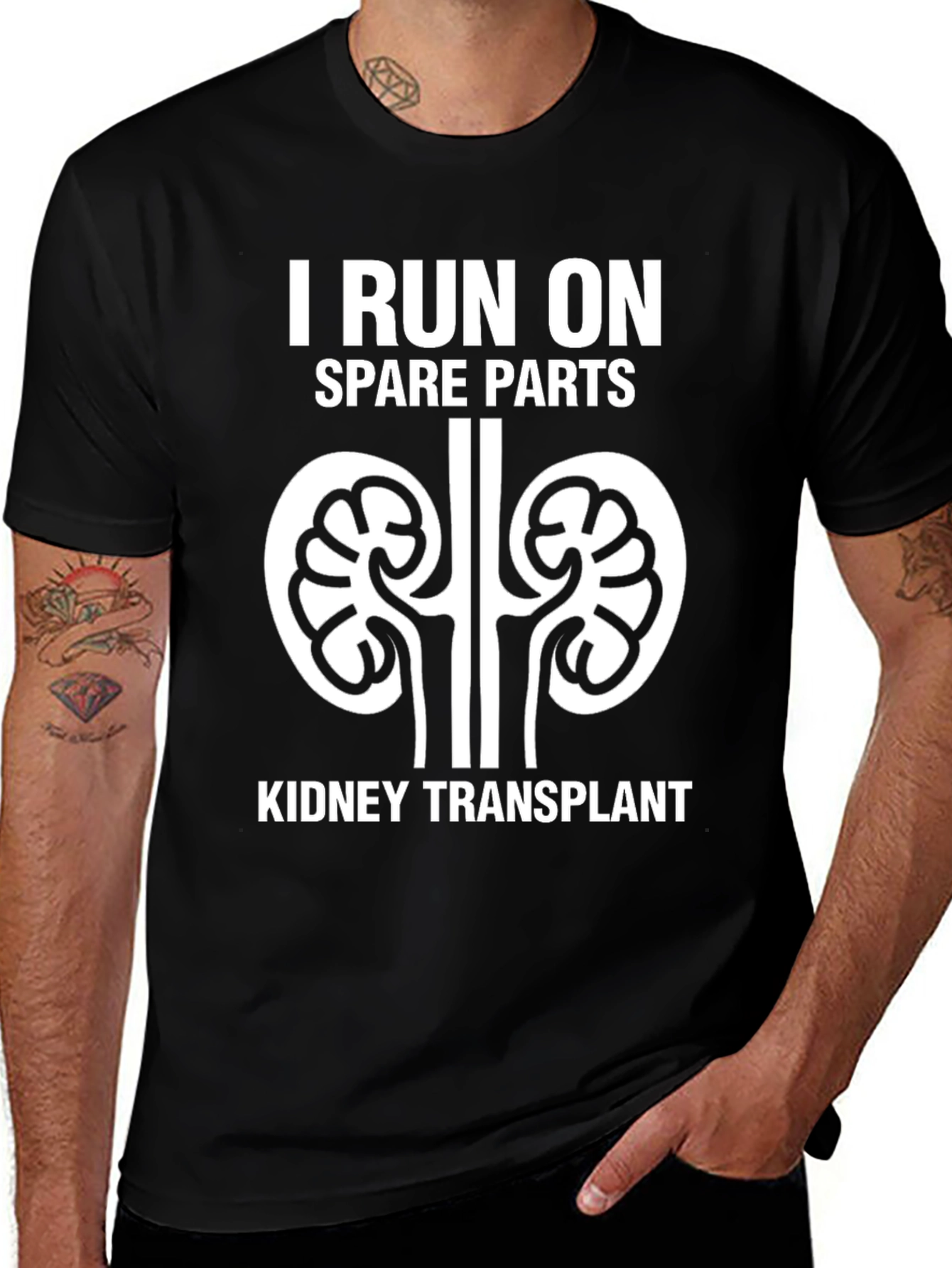 Variant 13 of I Run On Spare Parts Kidney Transplant T-Shirt