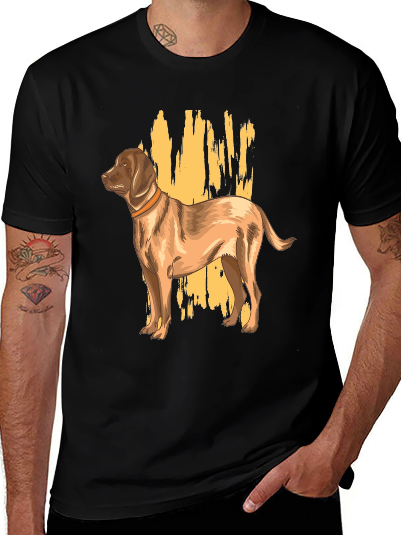 Variant 13 of Dog Graphic T-Shirt - Black, Canine Lover Tee