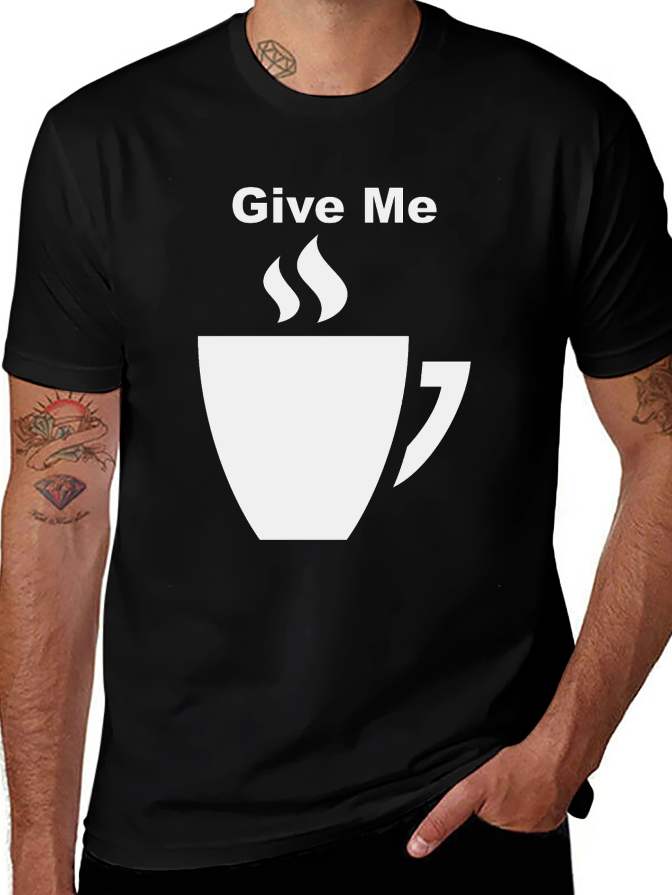 Variant 18 of Give Me Coffee Black Graphic T-Shirt