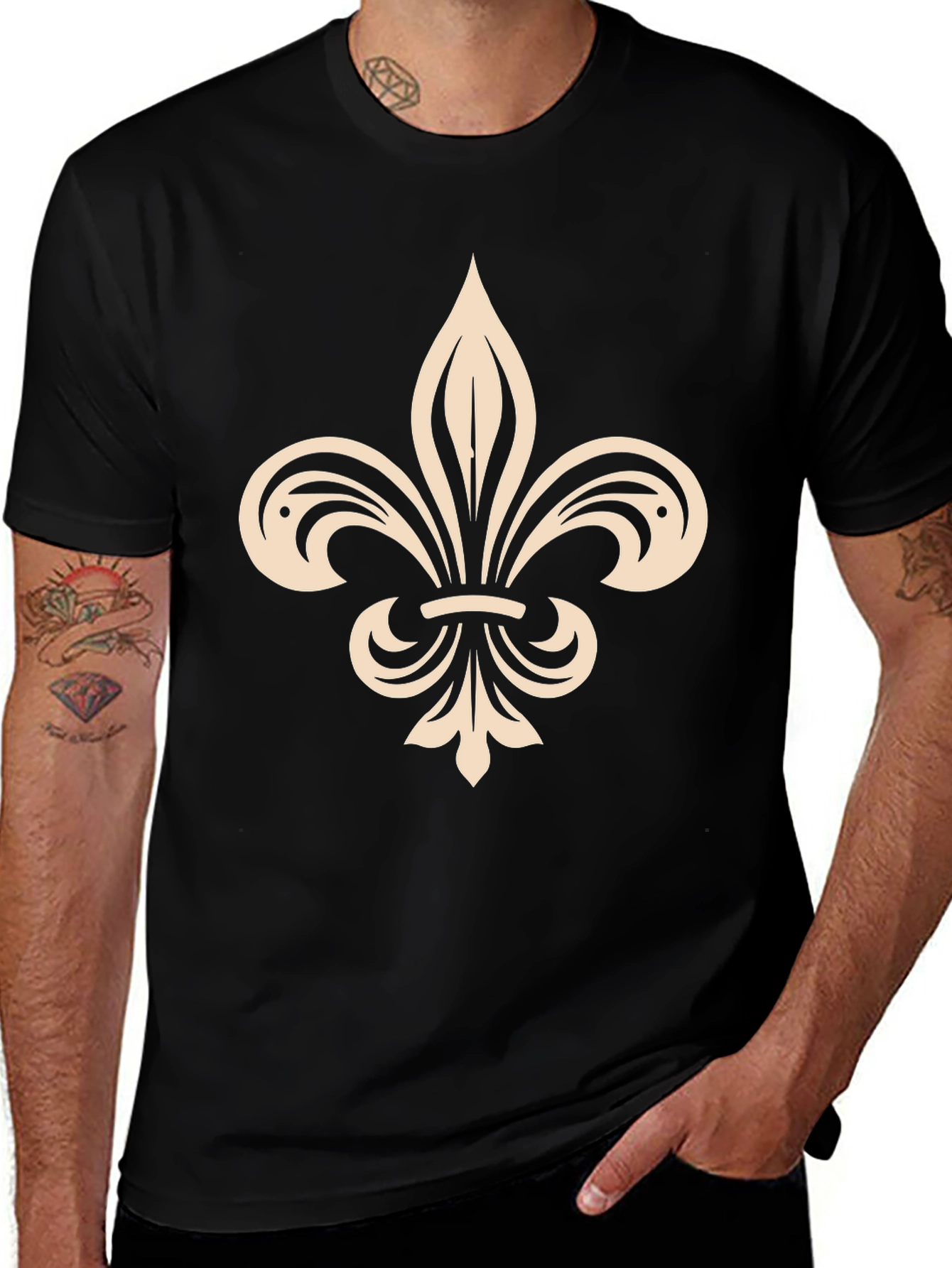Variant 22 of Fleur-de-lis Graphic Tee - Stylish Casual Wear