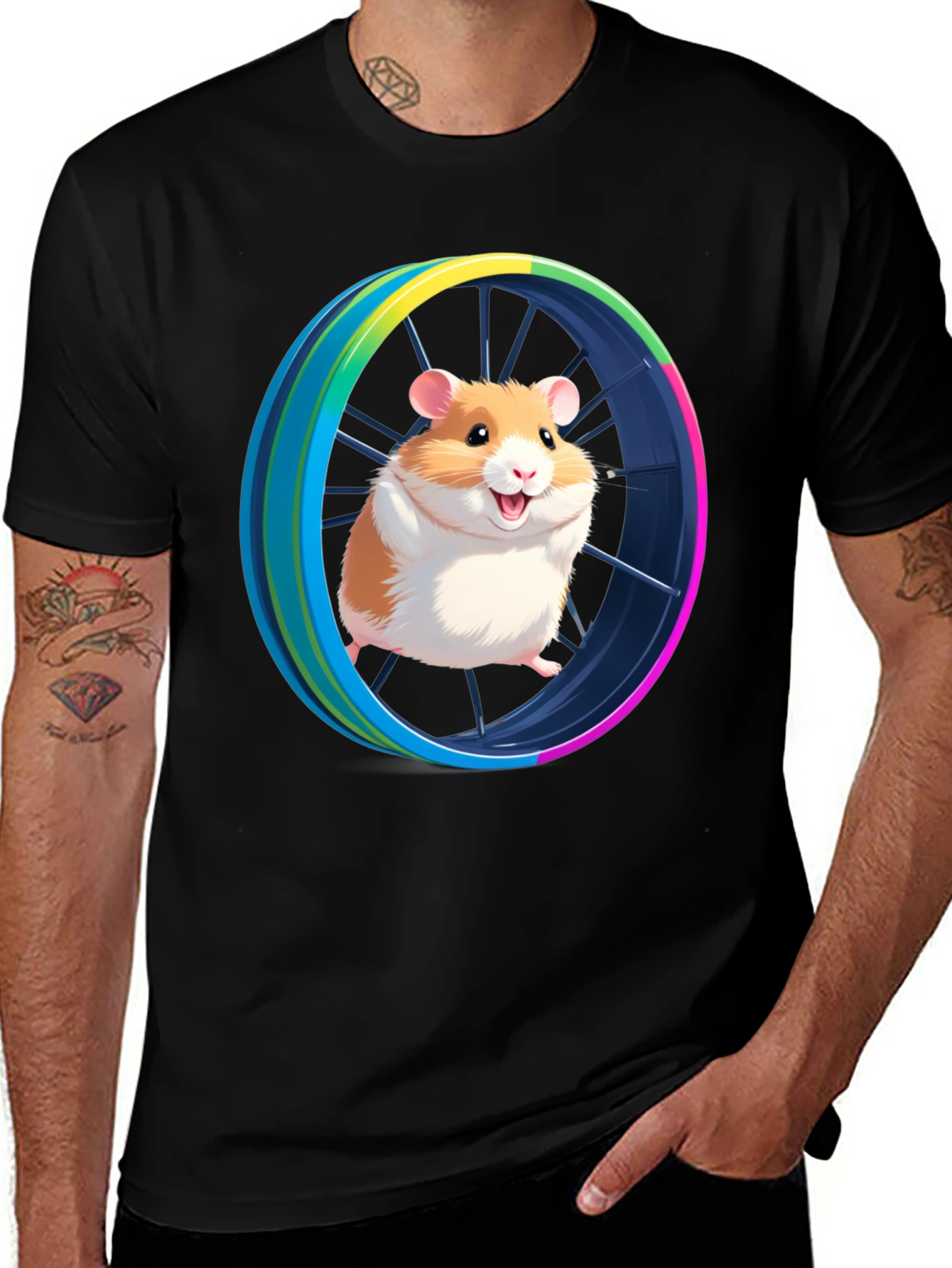 Variant 28 of Hamster Wheel Graphic T-Shirt