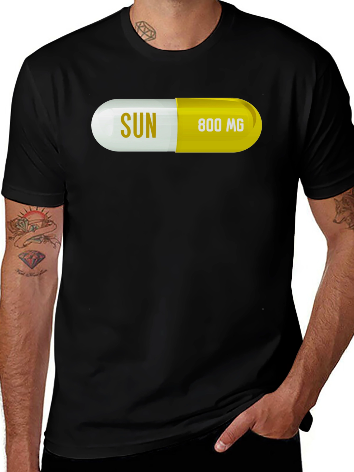 Variant 25 of Sun 800 MG Pill T-Shirt
