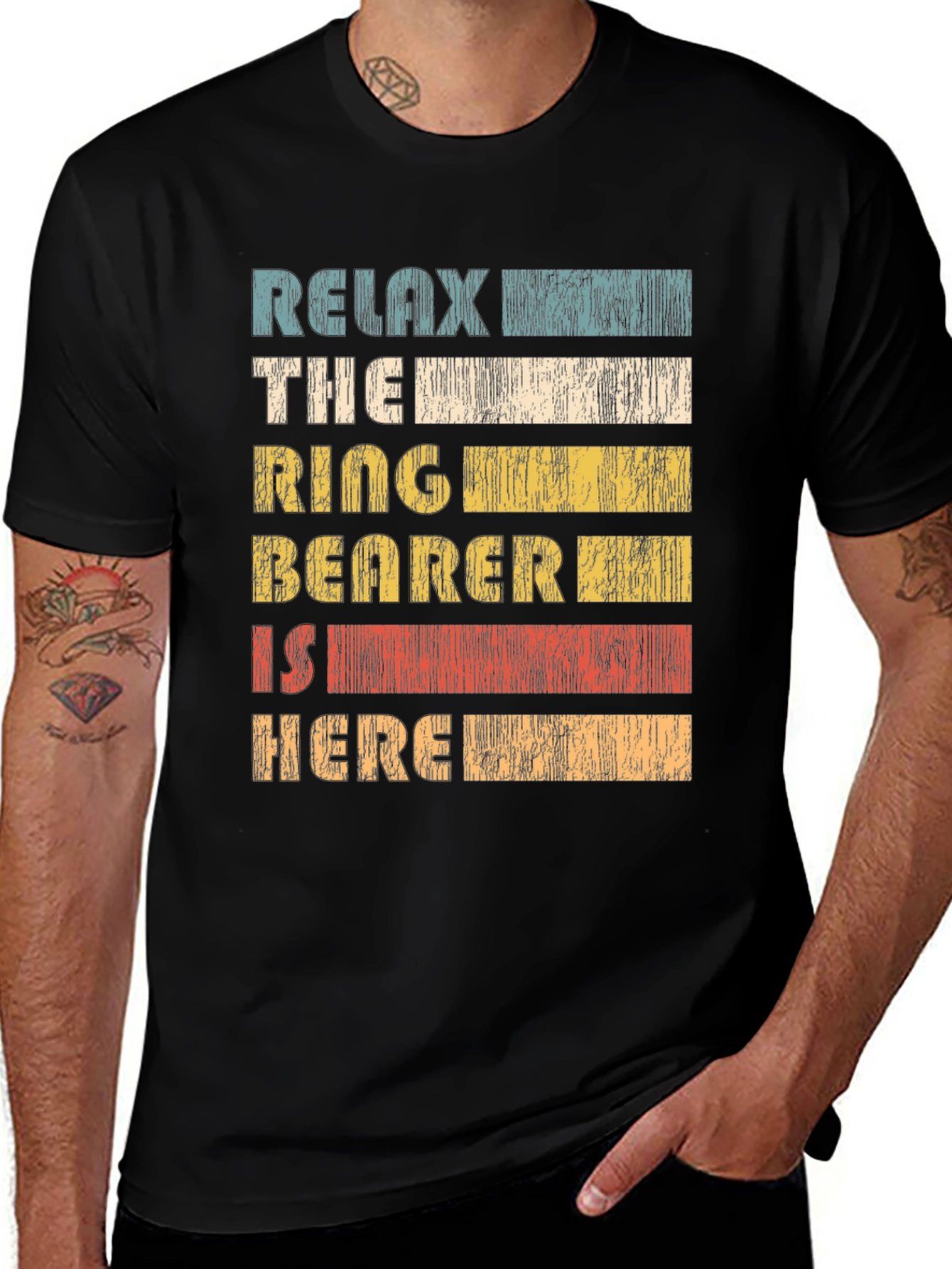Variant 16 of Relax Ring Bearer Here Men's Graphic Tee