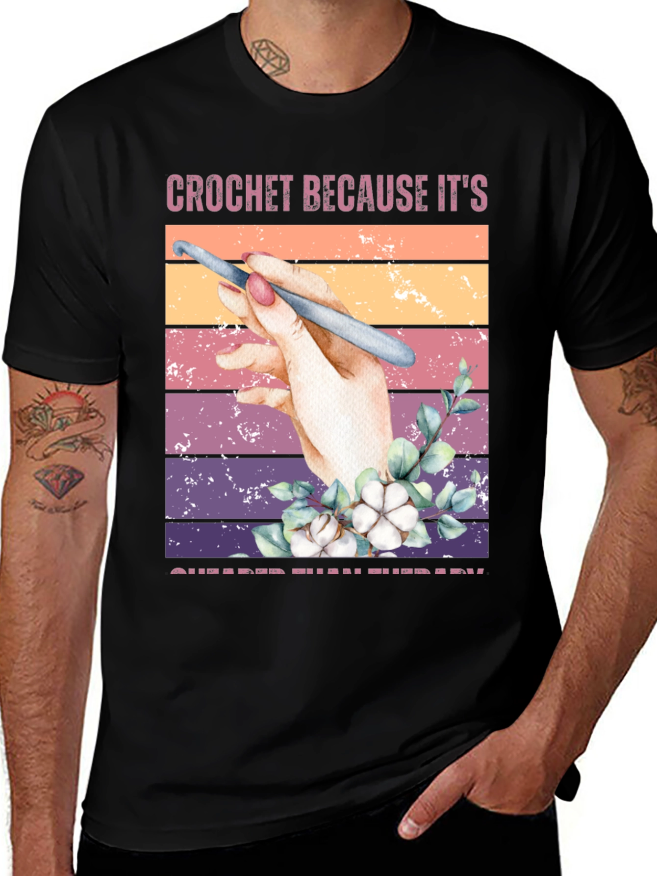 Variant 11 of Crochet Therapy T-Shirt - Hobby Apparel