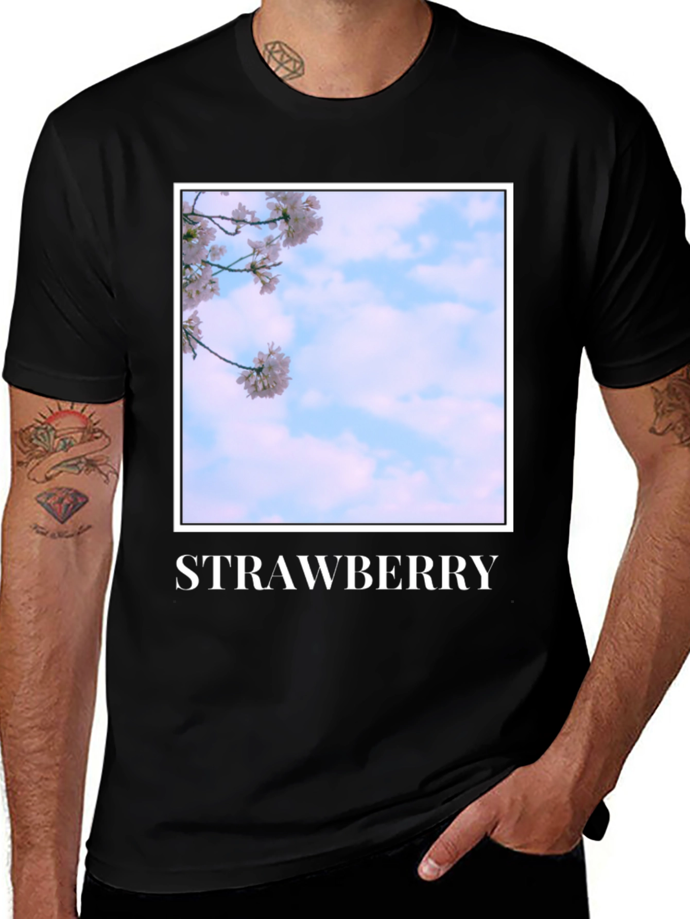 Variant 14 of Strawberry Blossom T-Shirt - Soft Cotton Blend