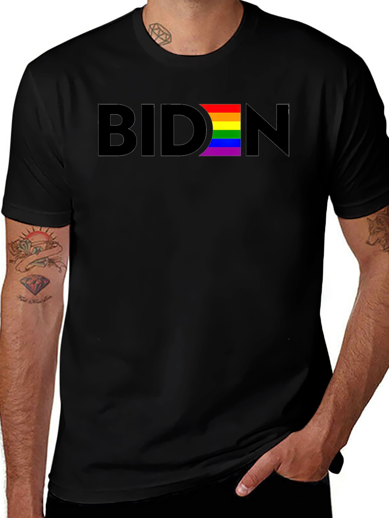Biden Pride LGBTQ+ T-Shirt - Black