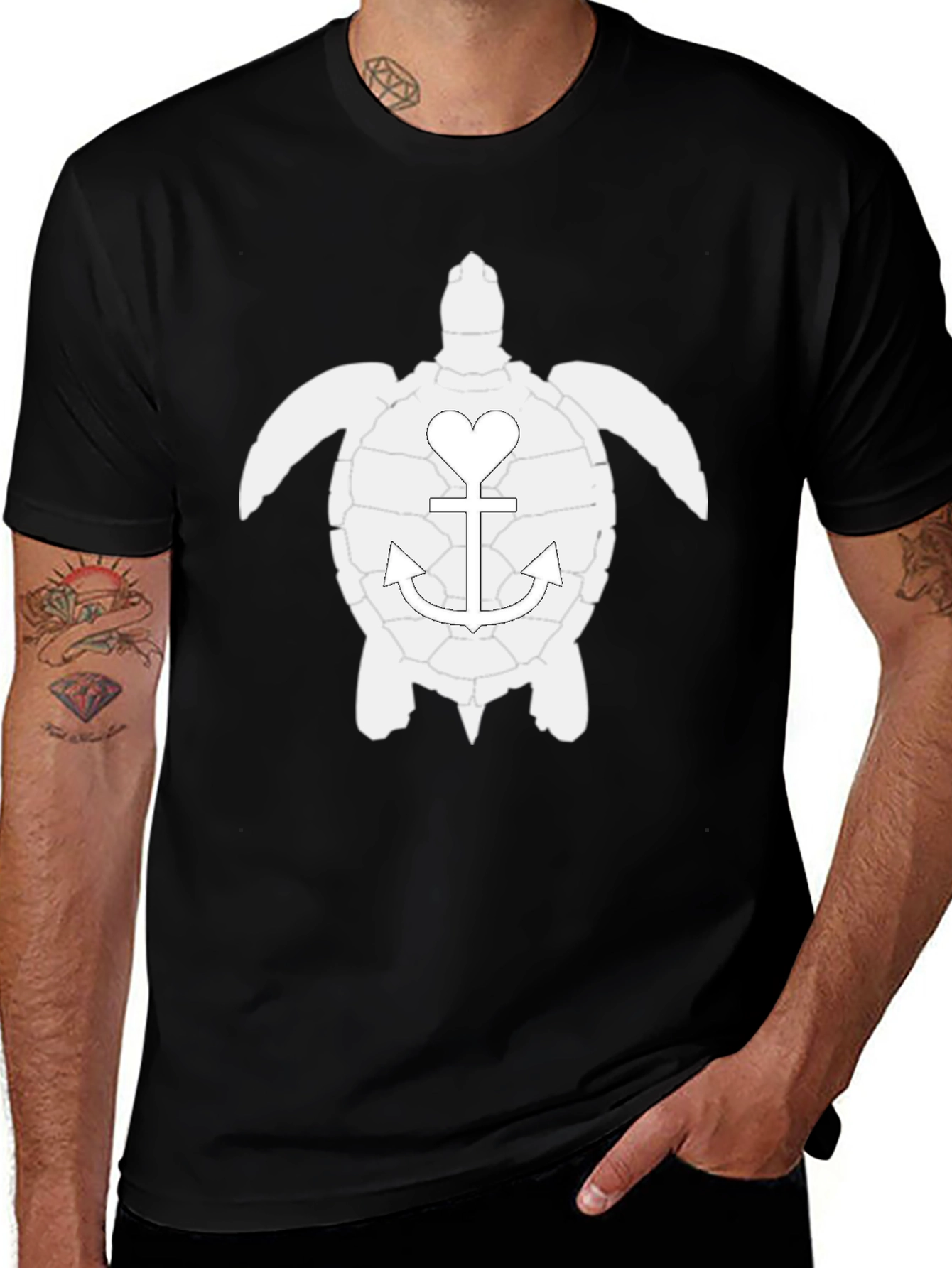 Variant 5 of Turtle Anchor Graphic T-Shirt
