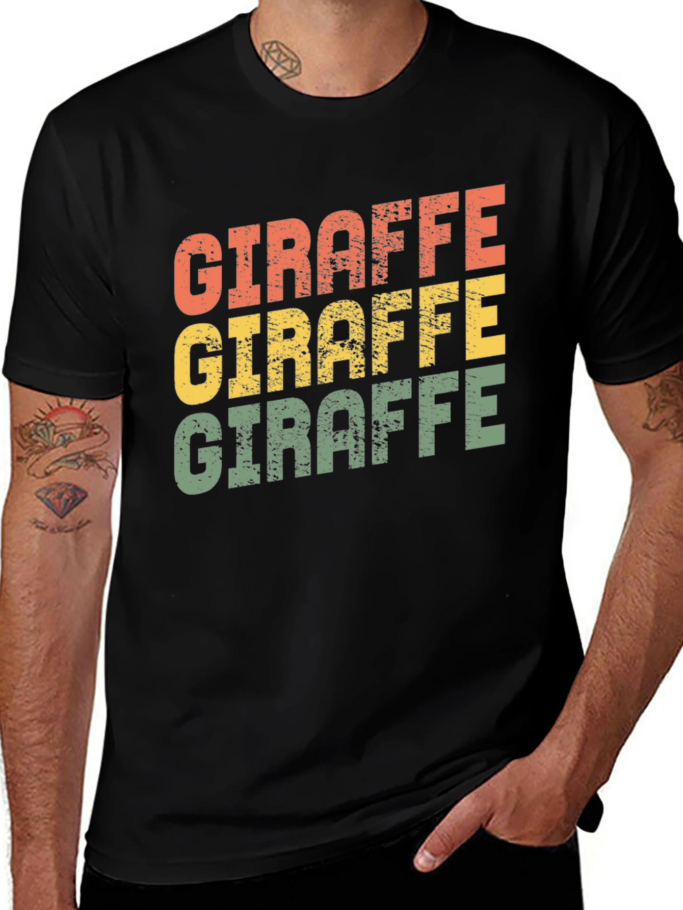 Variant 30 of Retro Giraffe T-Shirt - Vintage Style Graphic Tee