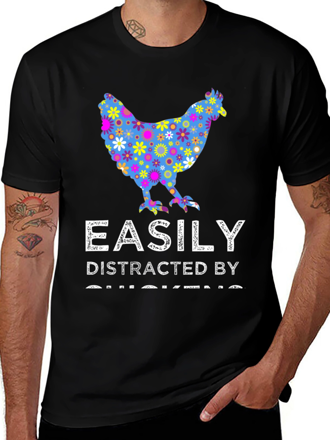 Variant 25 of Easily Distracted By Chickens T-Shirt