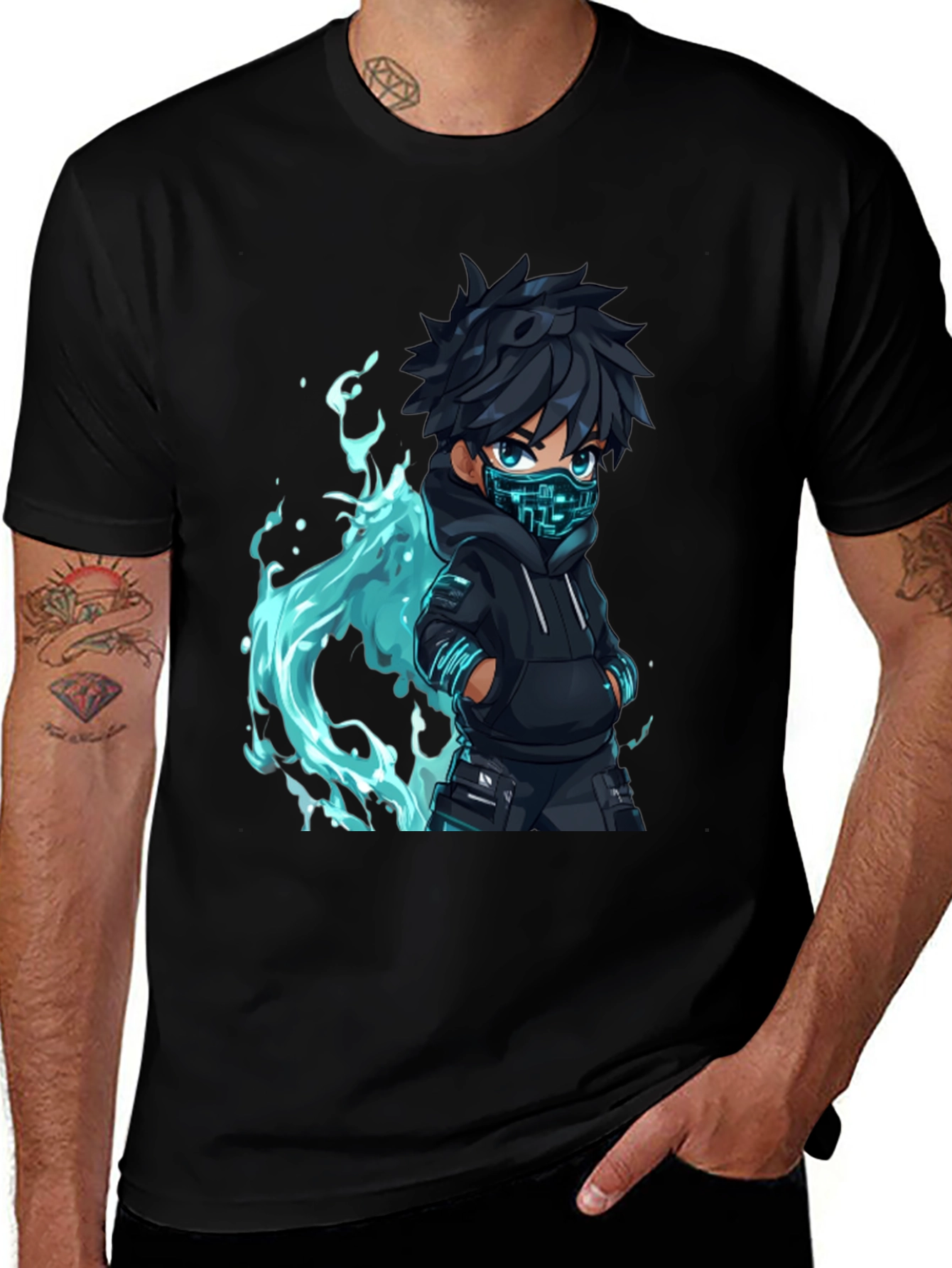 Cyberpunk Anime Graphic Tee - Trendy Urban Style