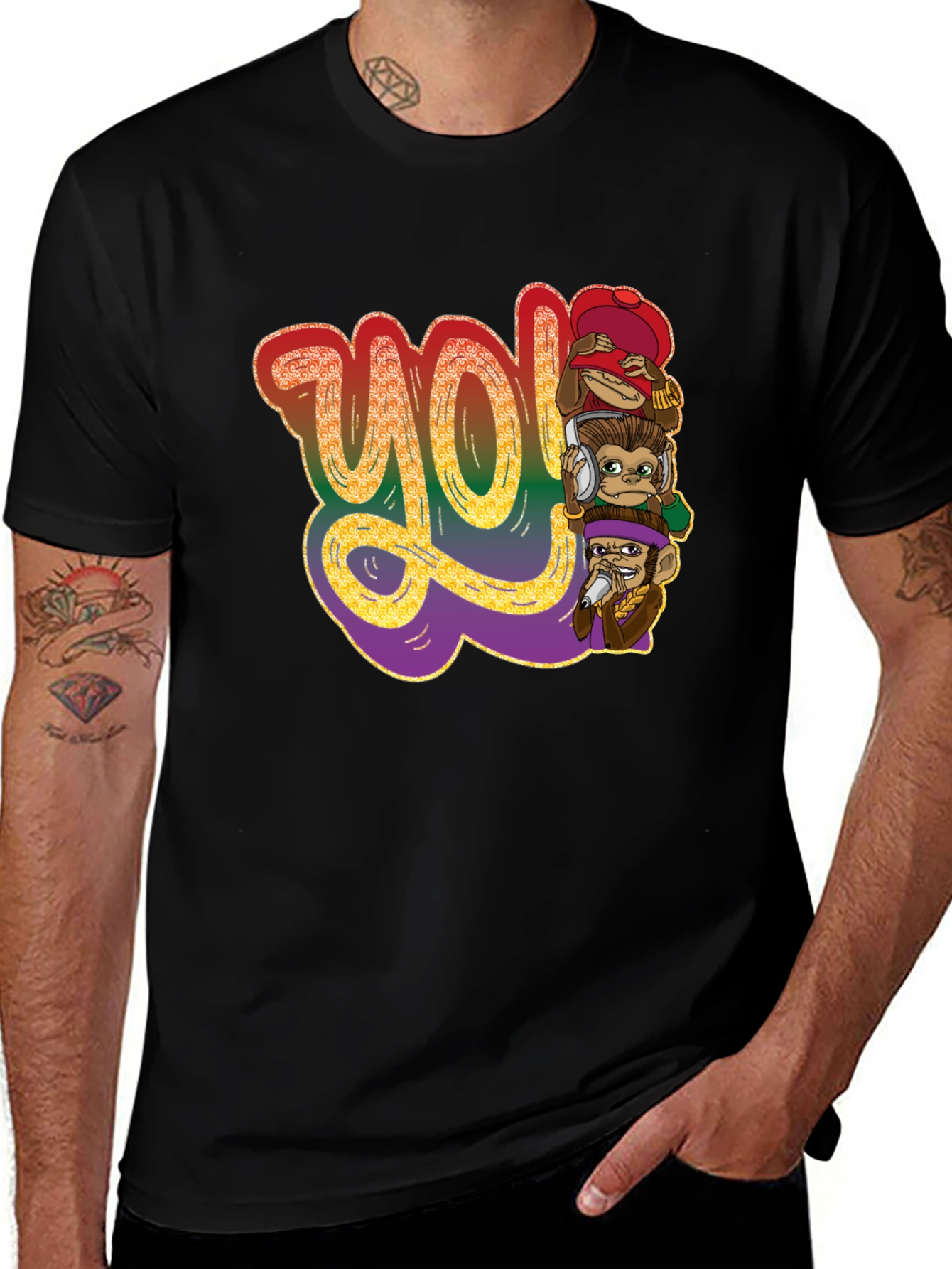 Variant 4 of Yo! Monkey Stack Graphic T-Shirt