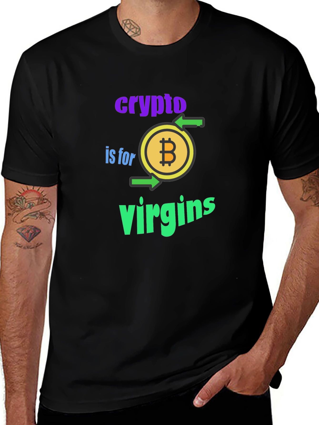 Variant 29 of Crypto is for Virgins Black T-Shirt
