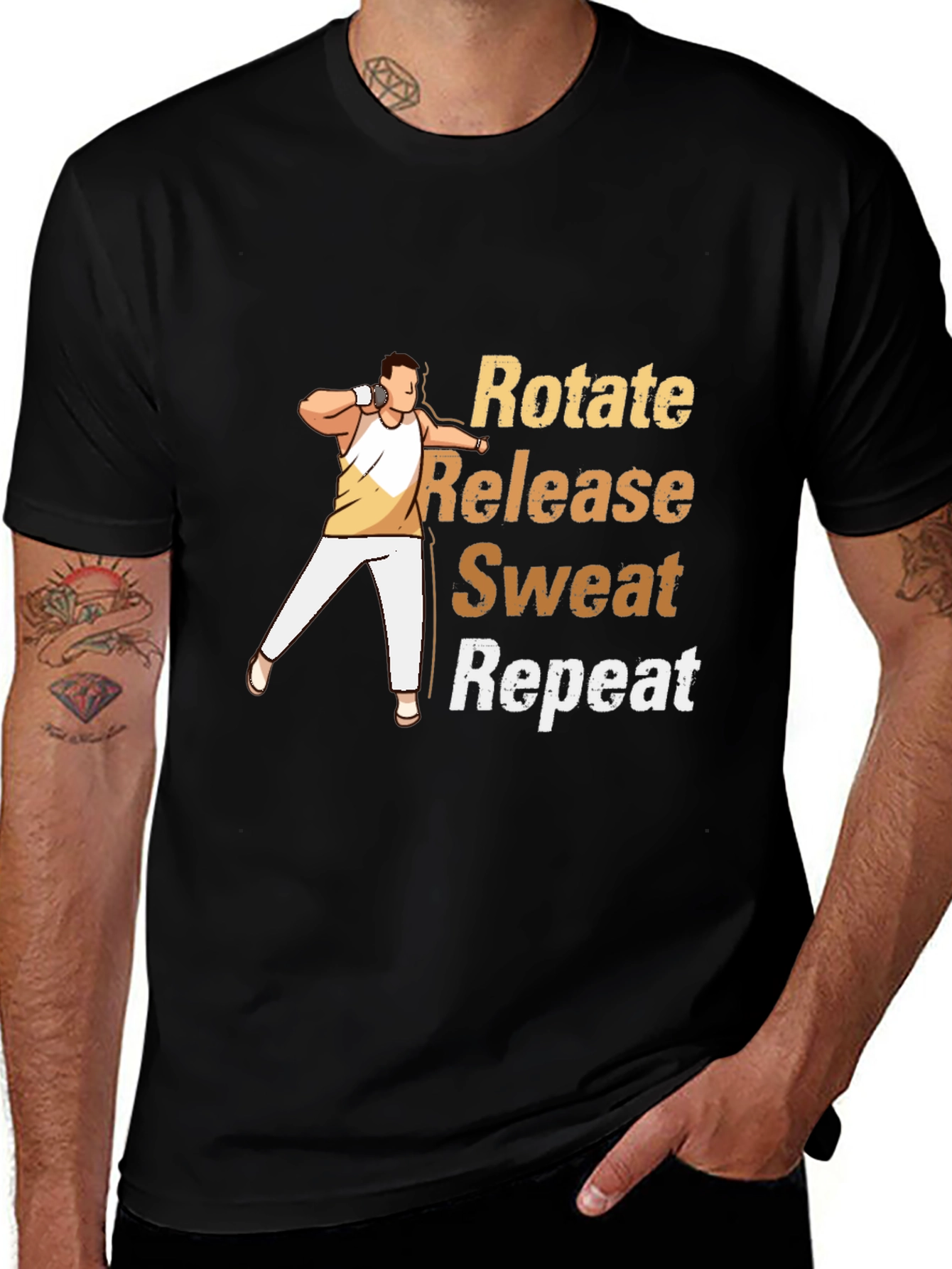 Variant 15 of Rotate Release Sweat Repeat Men's Black T-Shirt