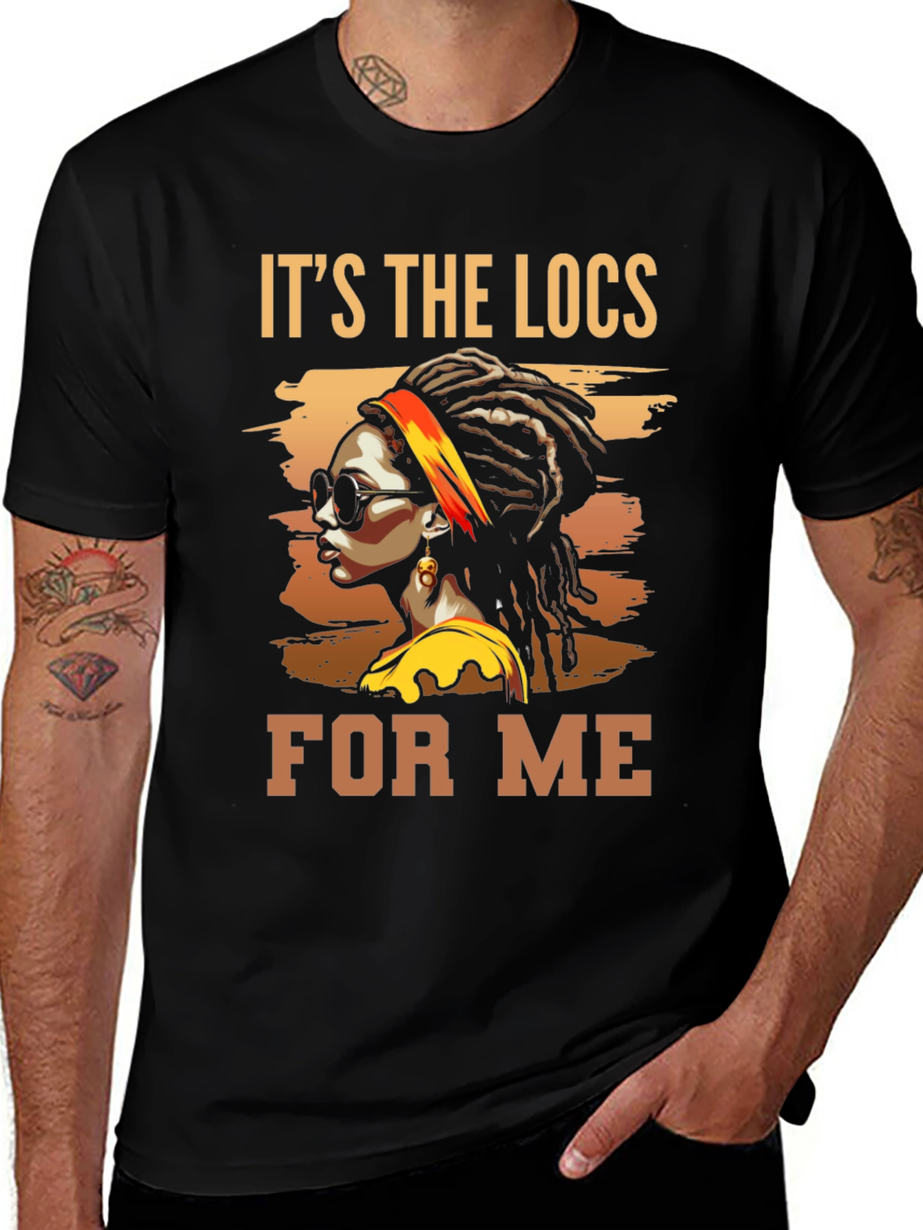 Variant 5 of It's the Locs for Me Black T-Shirt