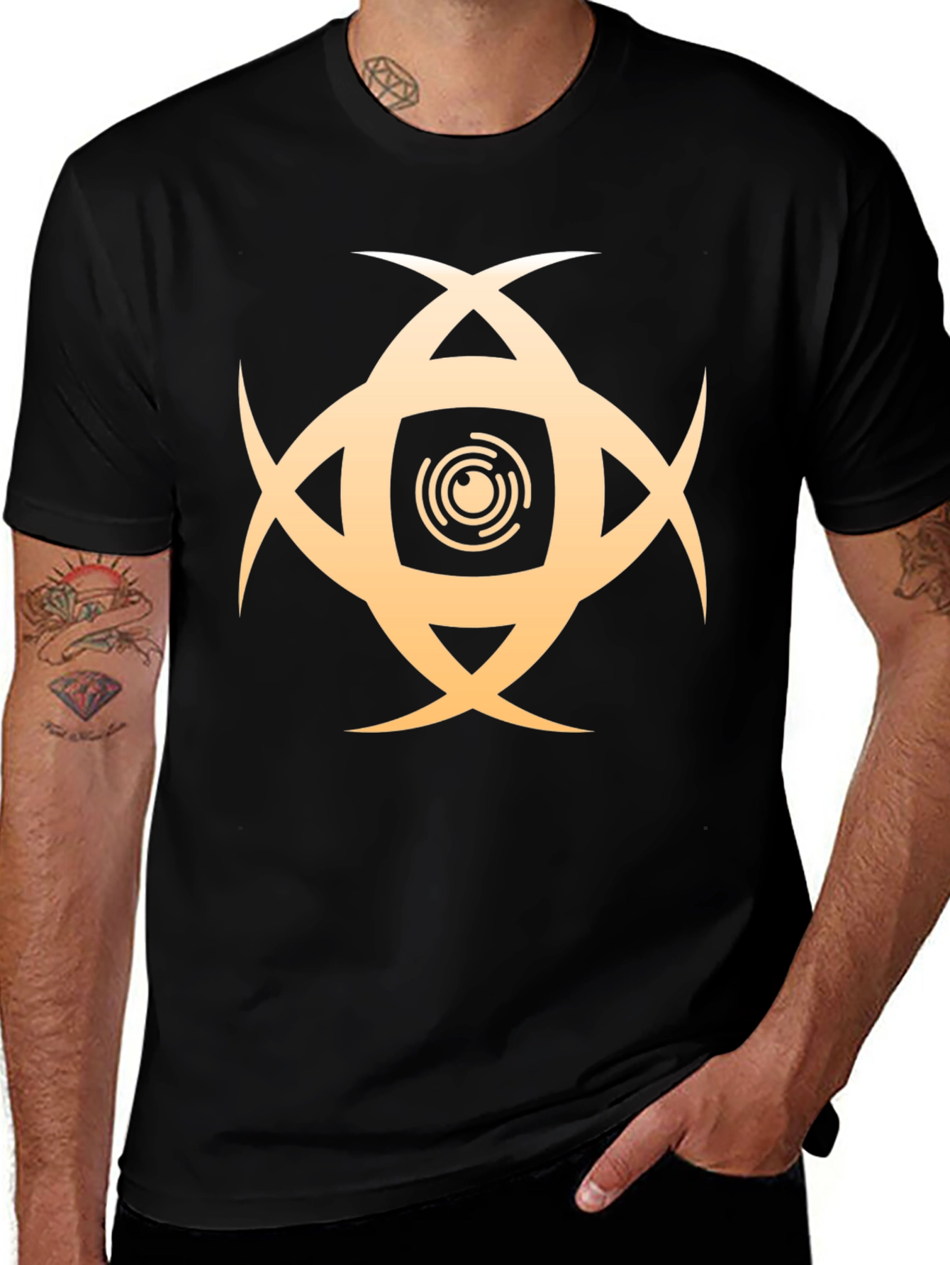 Eye Symbol Graphic Black T-Shirt