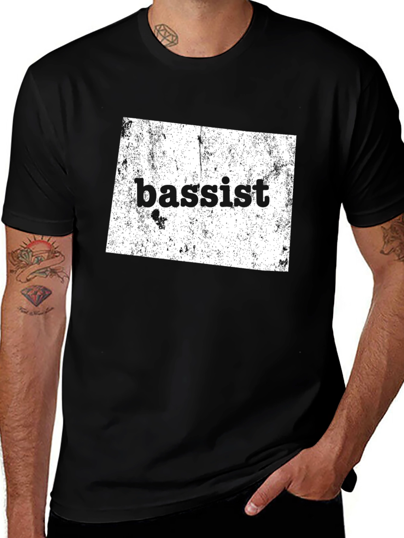 Variant 22 of Bassist T-Shirt - Black Graphic Tee for Musicians