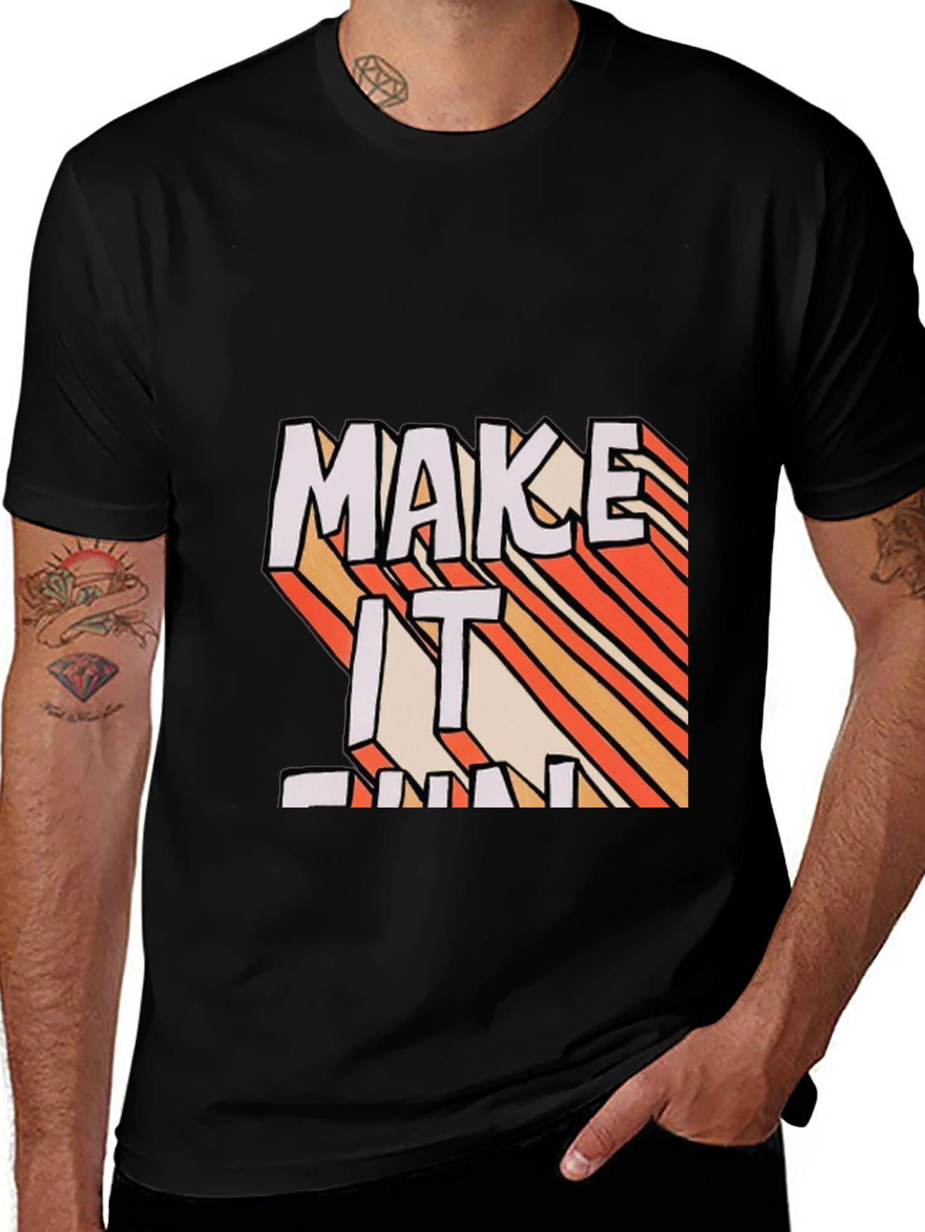 Variant 20 of Retro Style "Make It Fun" Graphic T-Shirt
