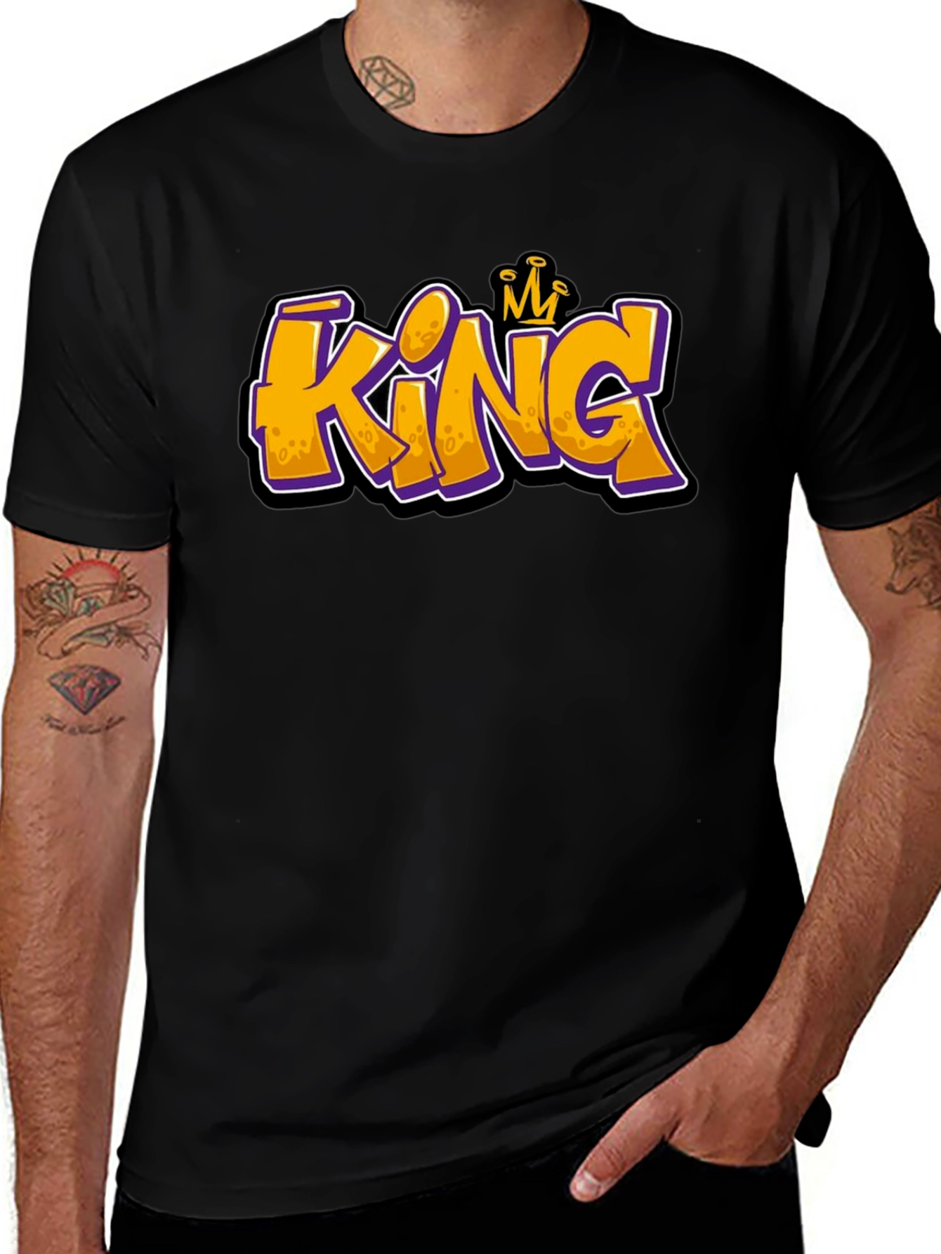 Variant 24 of King Graphic Black T-Shirt