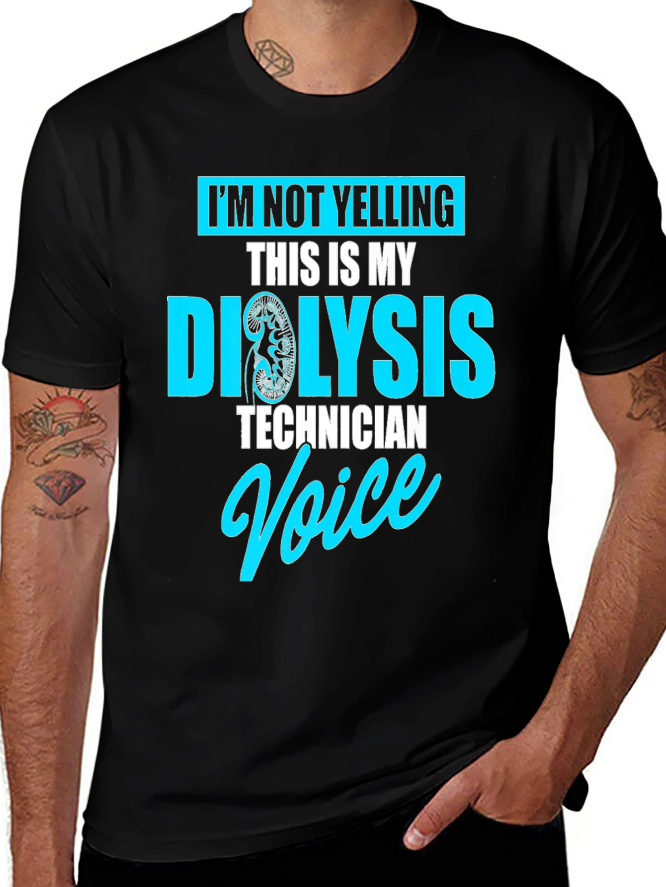 Variant 13 of Dialysis Technician Voice T-Shirt Funny Gift