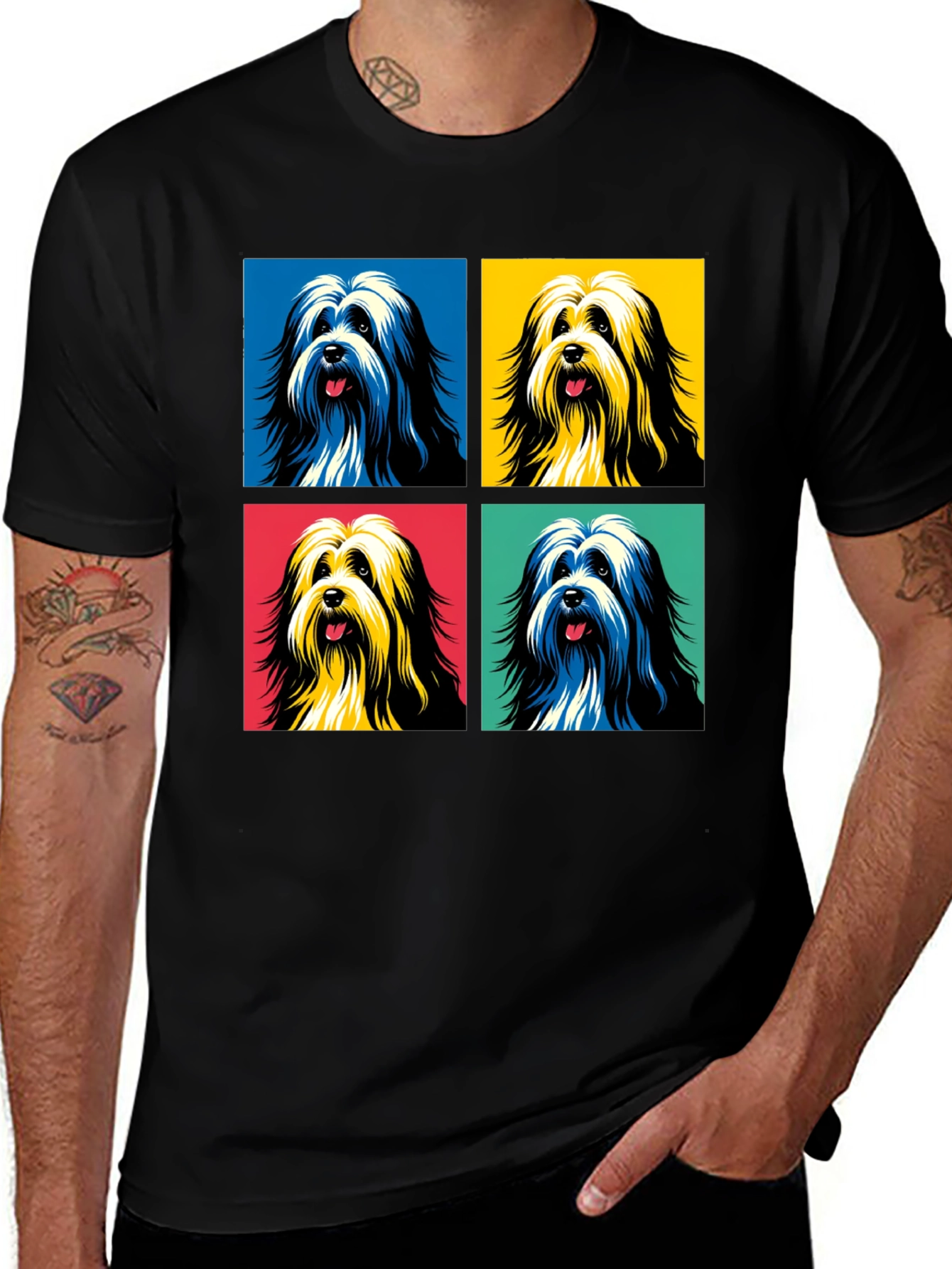 Variant 4 of Pop Art Dog Graphic Tee