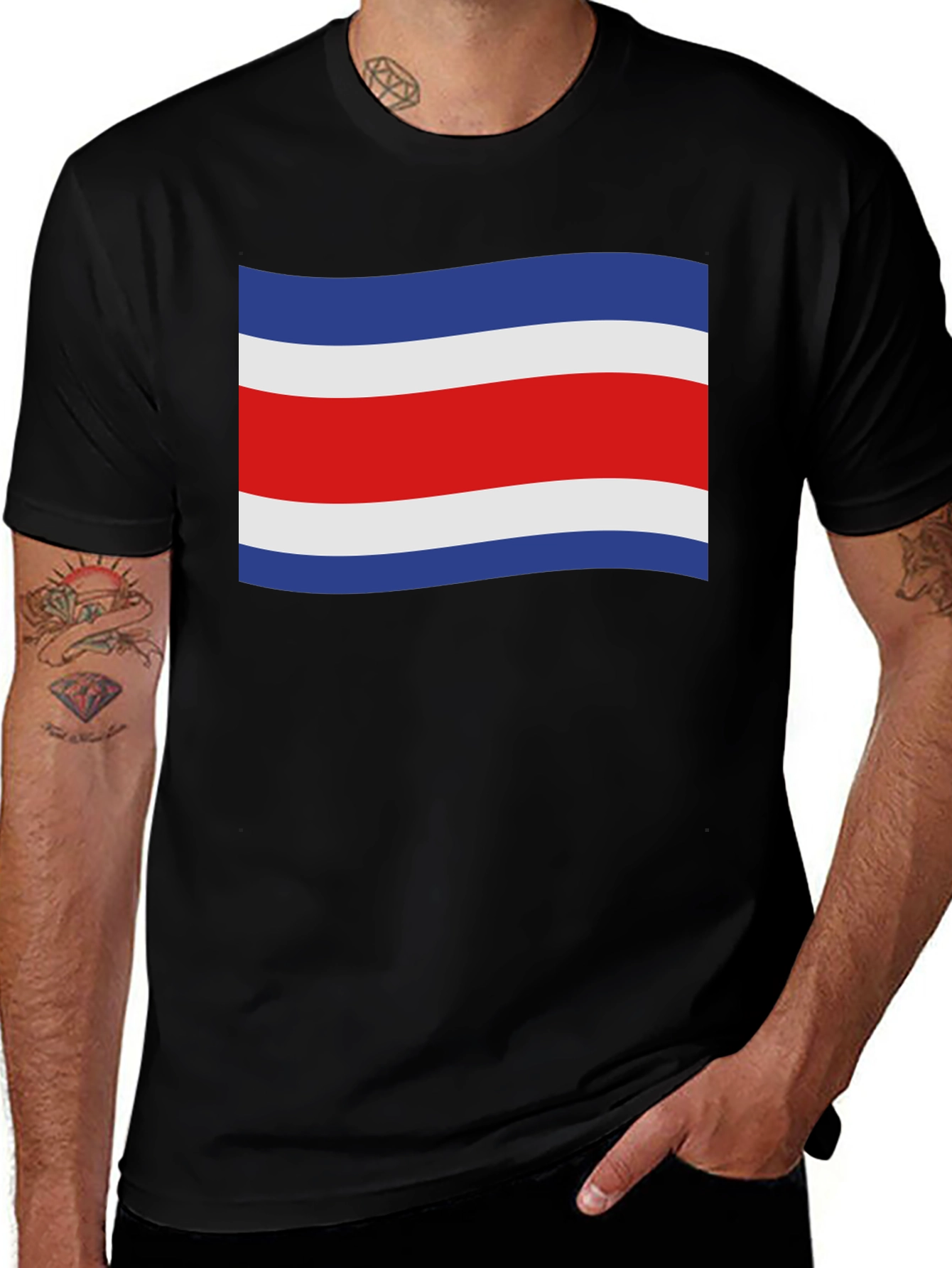 Variant 16 of Costa Rica Flag T-Shirt - Stylish & Unique Design