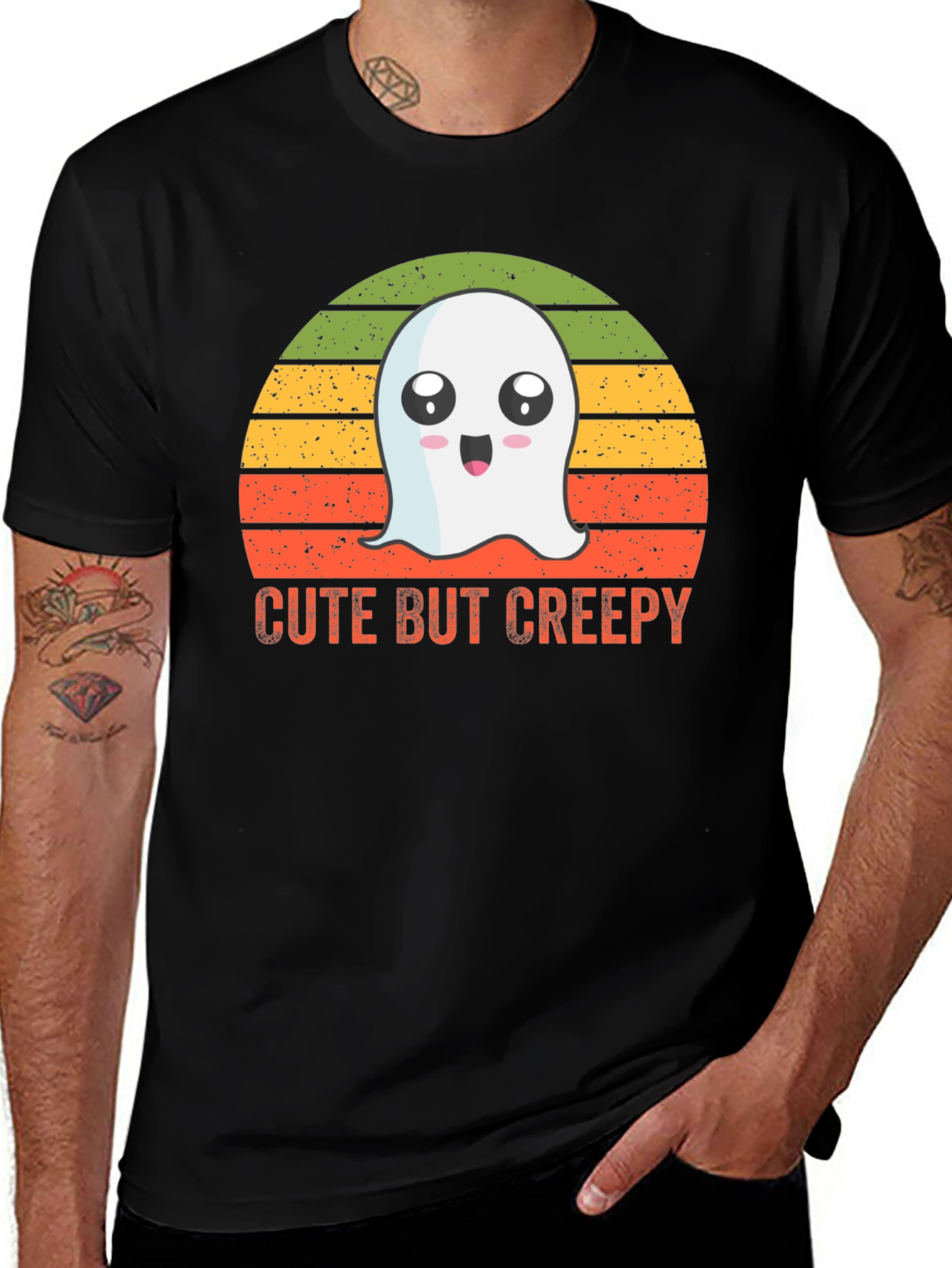 Variant 15 of Cute But Creepy Ghost Graphic T-Shirt
