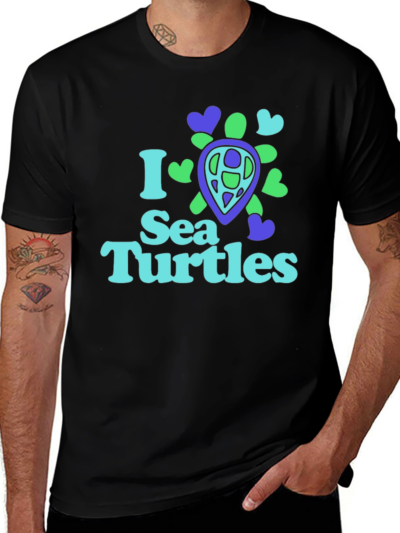 Variant 16 of I Love Sea Turtles Graphic T-Shirt