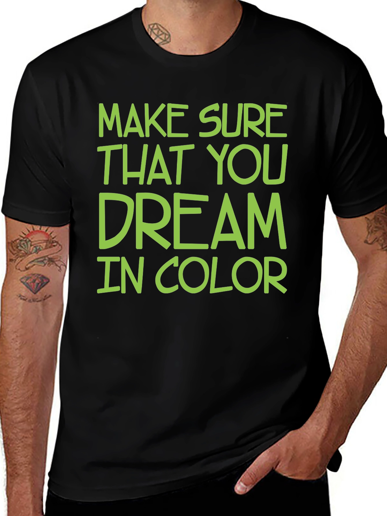 Variant 19 of Dream in Color Black T-Shirt