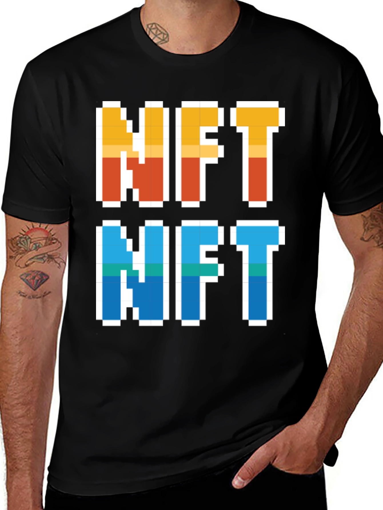 Variant 30 of NFT Pixel Art T-Shirt - Crypto Collectibles Fashion