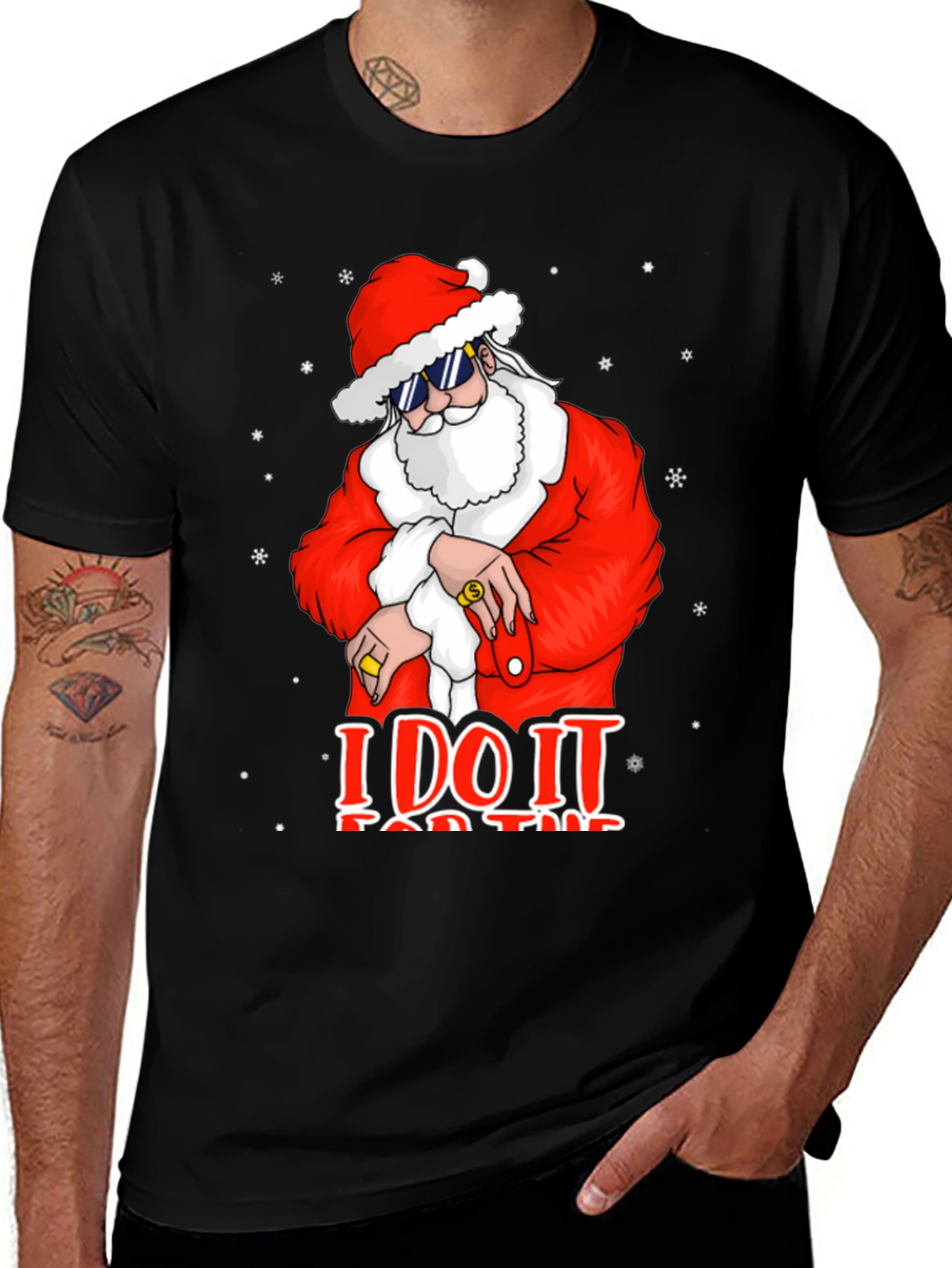 Cool Santa I Do It For The Ho's T-Shirt