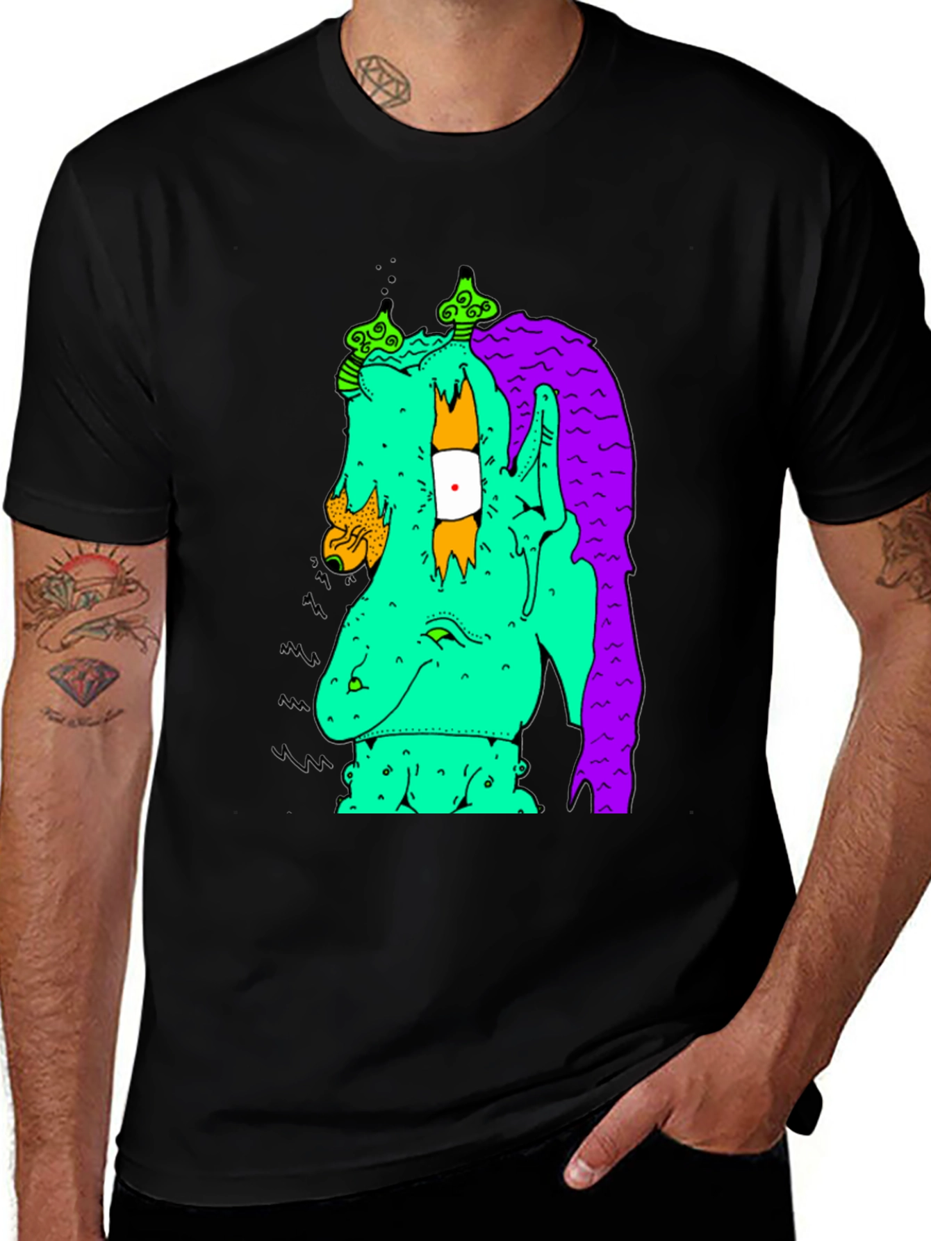 Variant 19 of Graphic Print Tee - Funky Monster Design