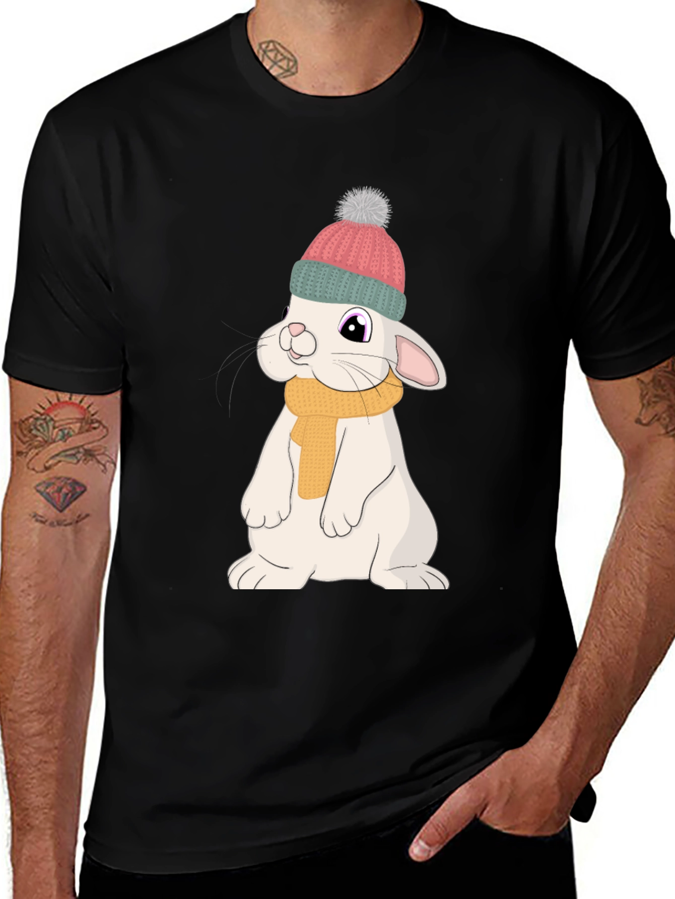 Variant 30 of Cute Rabbit T-Shirt - Cartoon Bunny Graphic Tee
