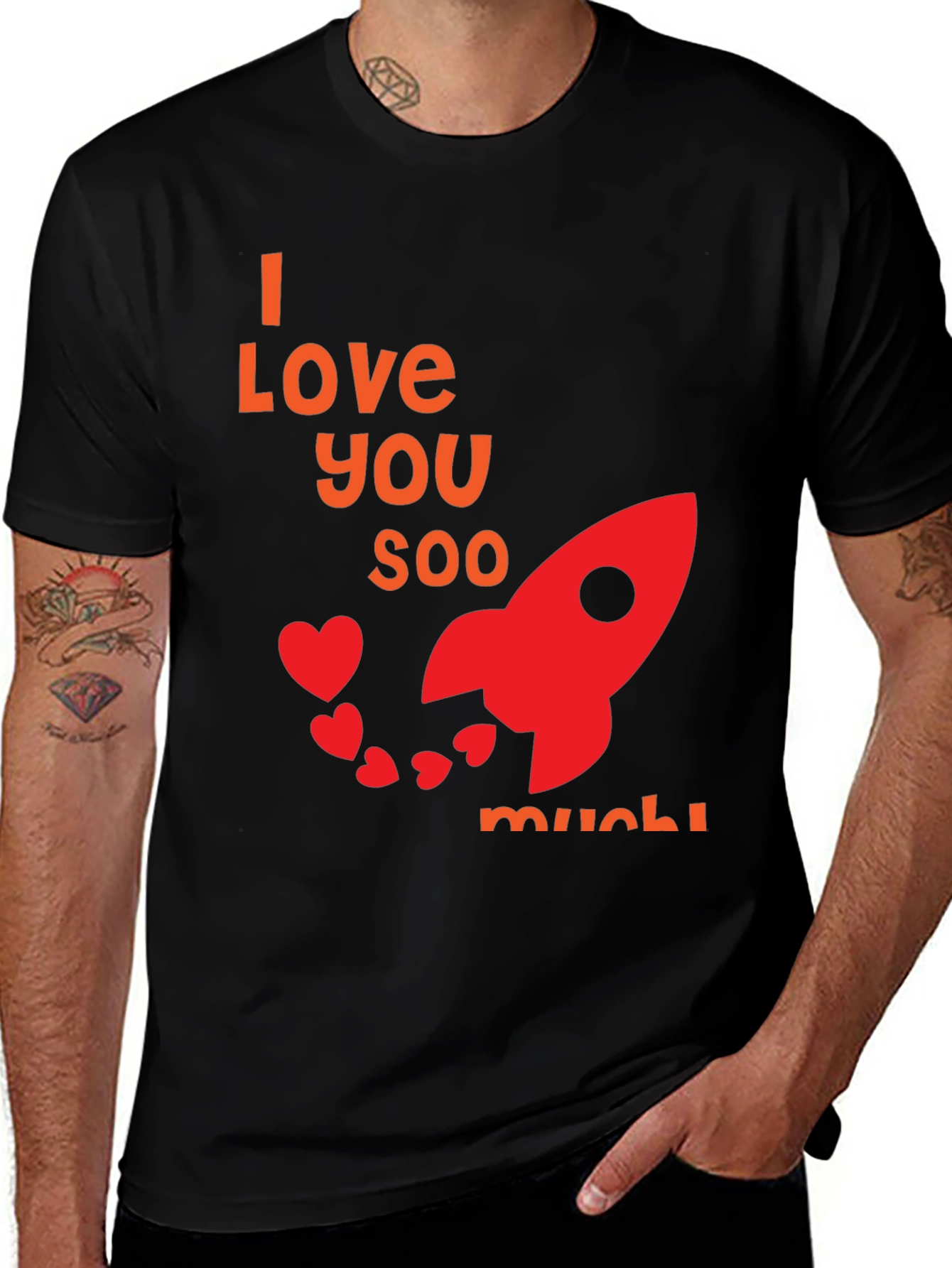 Variant 27 of I Love You Soo Much Black T-Shirt
