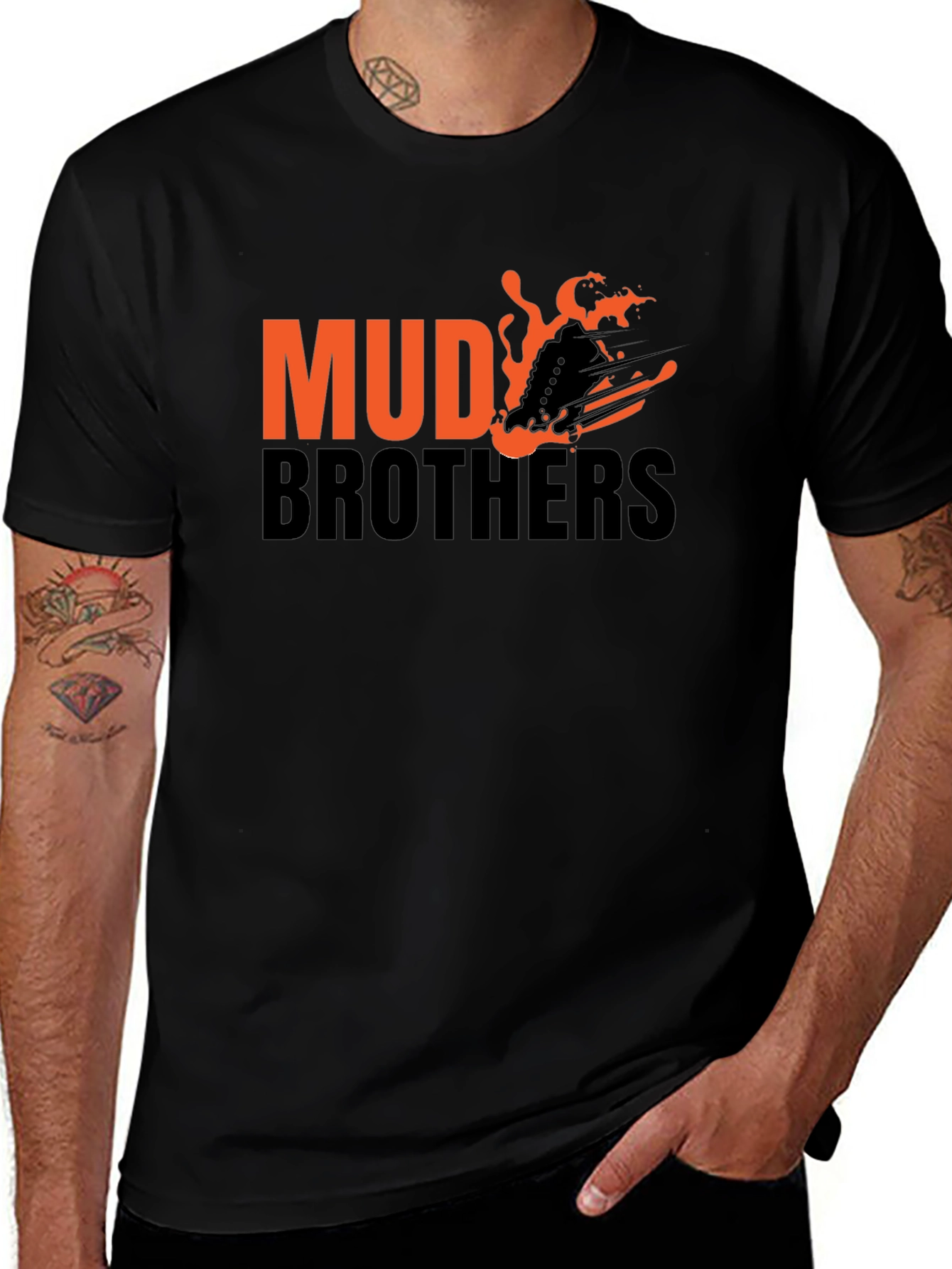 Variant 30 of Mud Brothers Black Graphic Tee