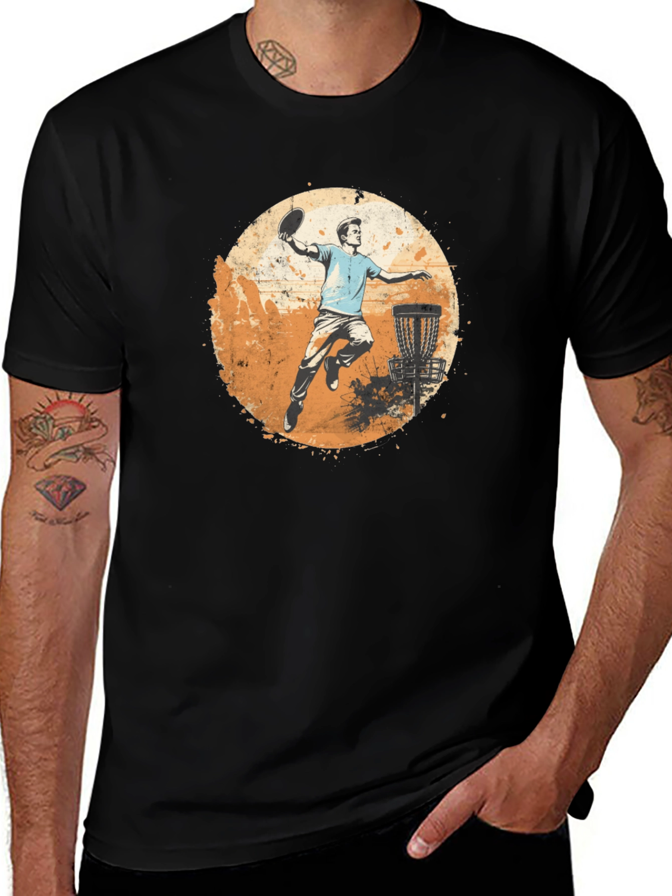 Variant 20 of Disc Golf T-Shirt - Flying Disc Throwing Design