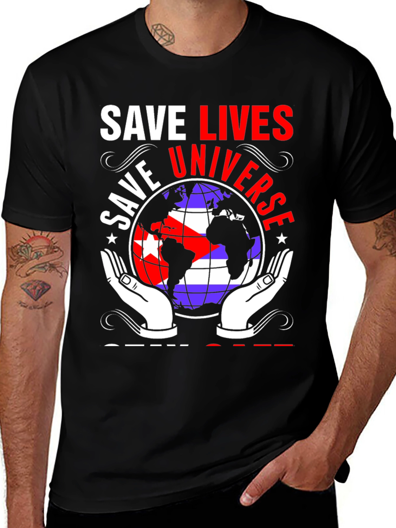 Variant 8 of Save Lives Universe Graphic Tee