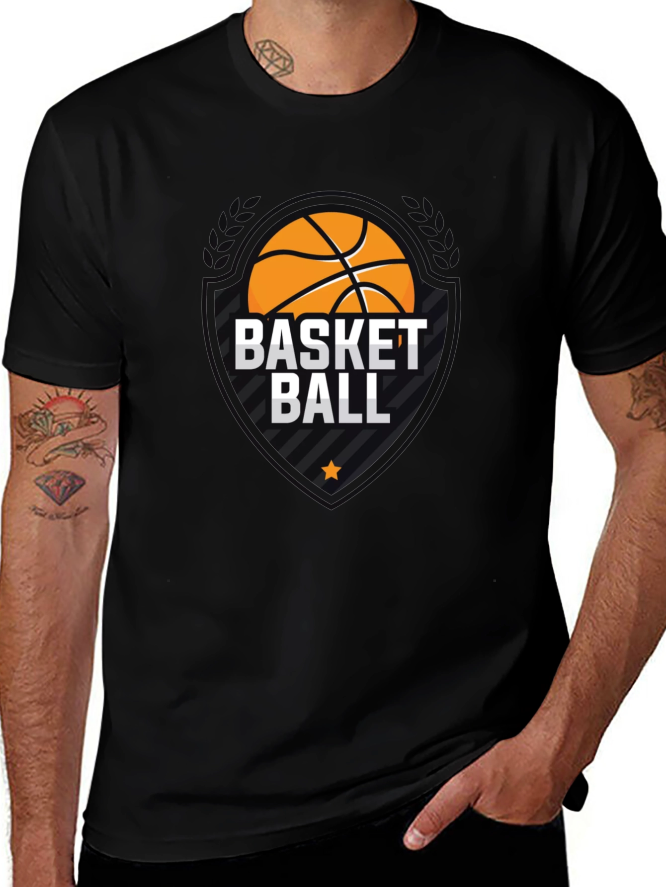 Variant 2 of Basketball Graphic Tee - Stylish Black T-Shirt