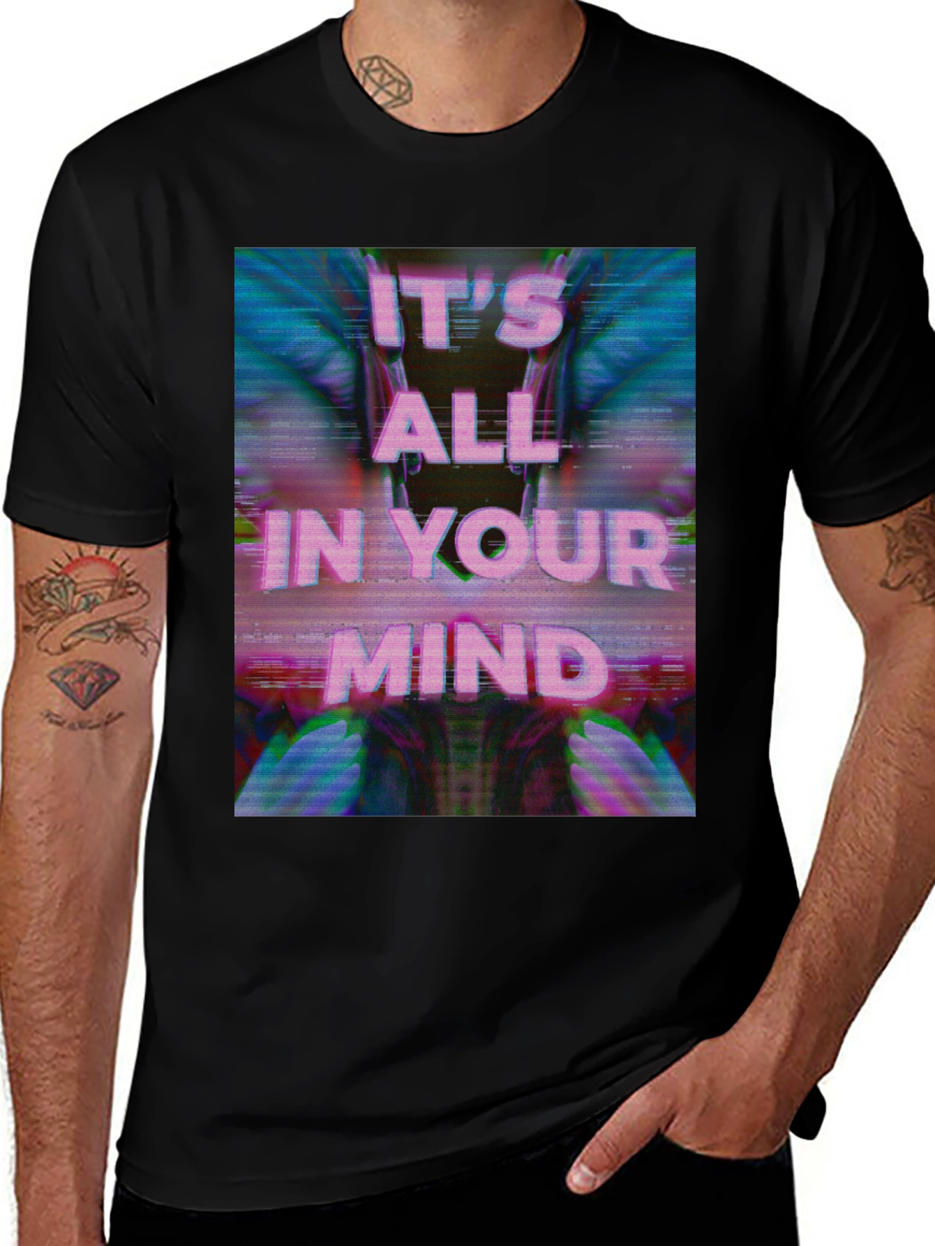 Variant 6 of It's All in Your Mind Graphic T-Shirt - Black