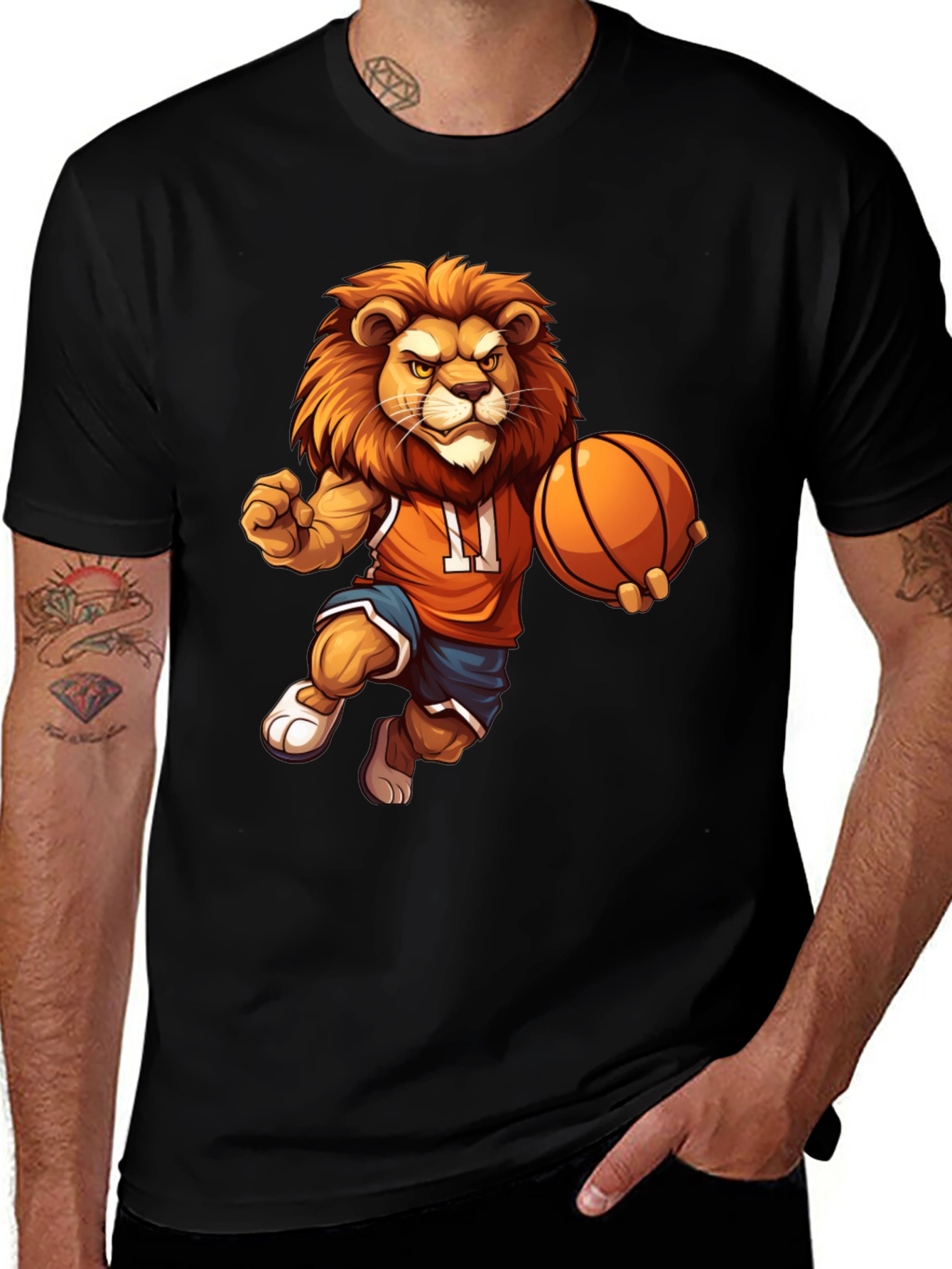 Variant 5 of Lion Basketball Graphic T-Shirt