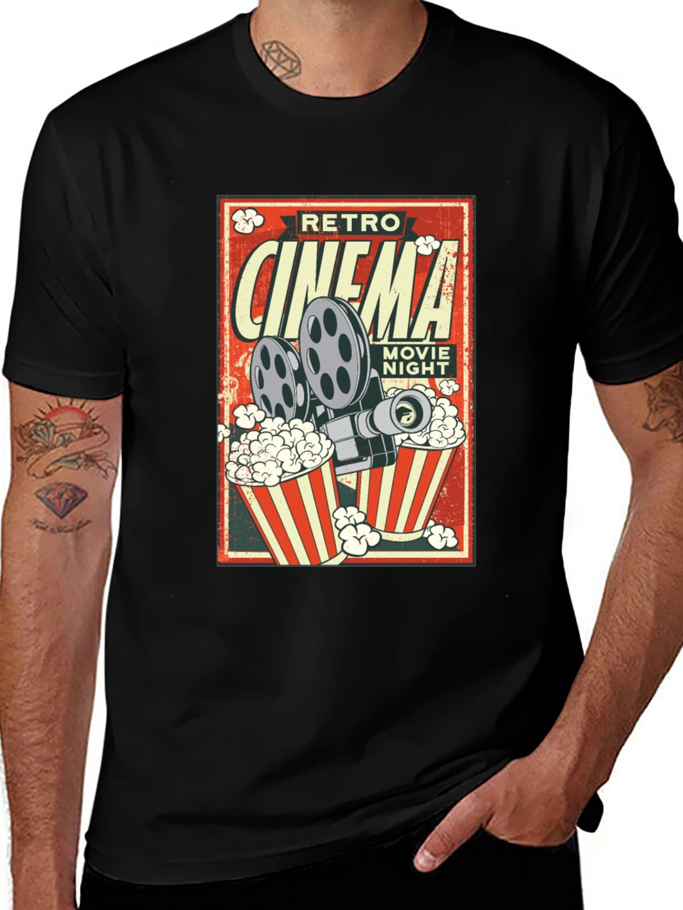 Variant 24 of Retro Cinema Movie Night Graphic T-Shirt